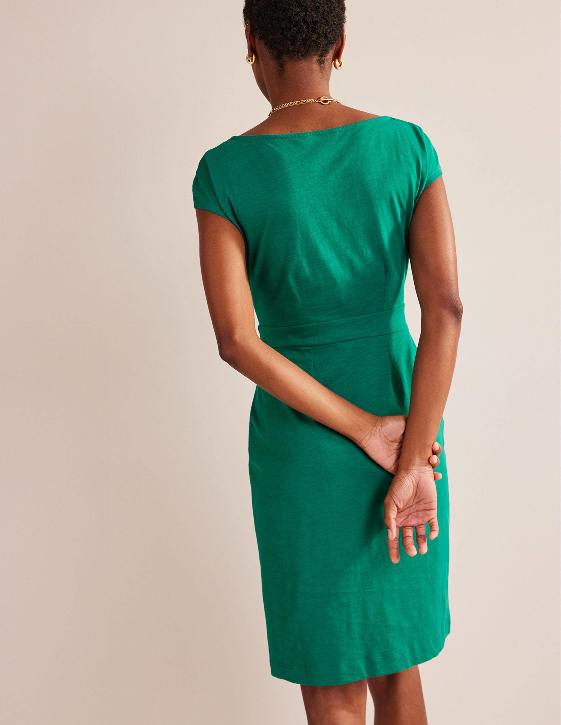 Florrie Jersey Dress-Bright Emerald-3