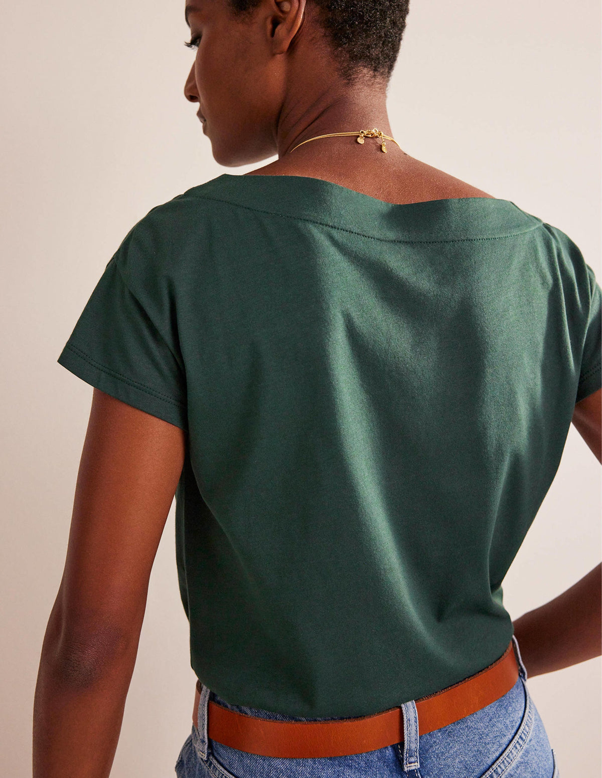 Supersoft Boat Neck T-Shirt-Chatsworth Green-3