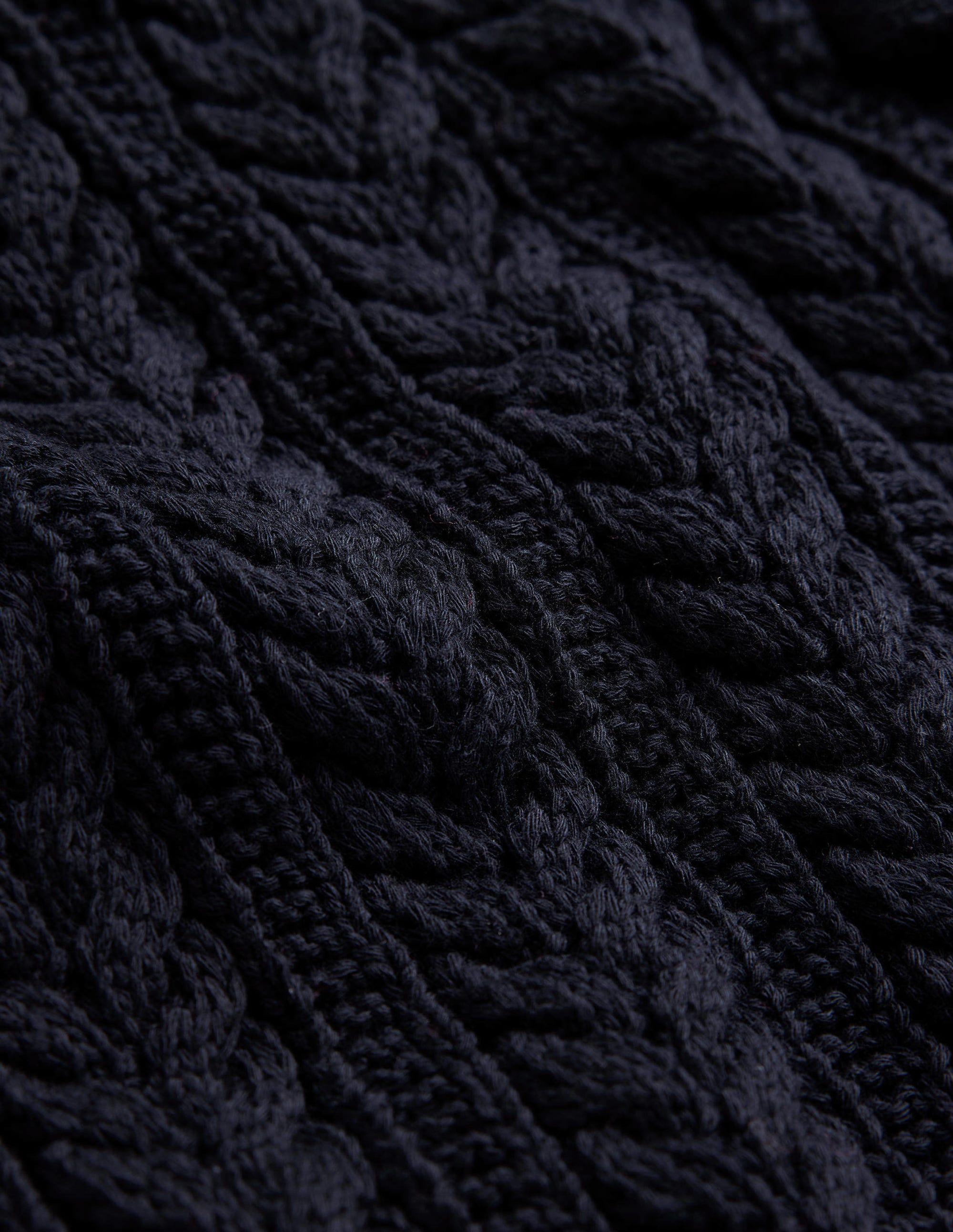 Bow-Trim Cropped Cardigan-Navy - Image 6