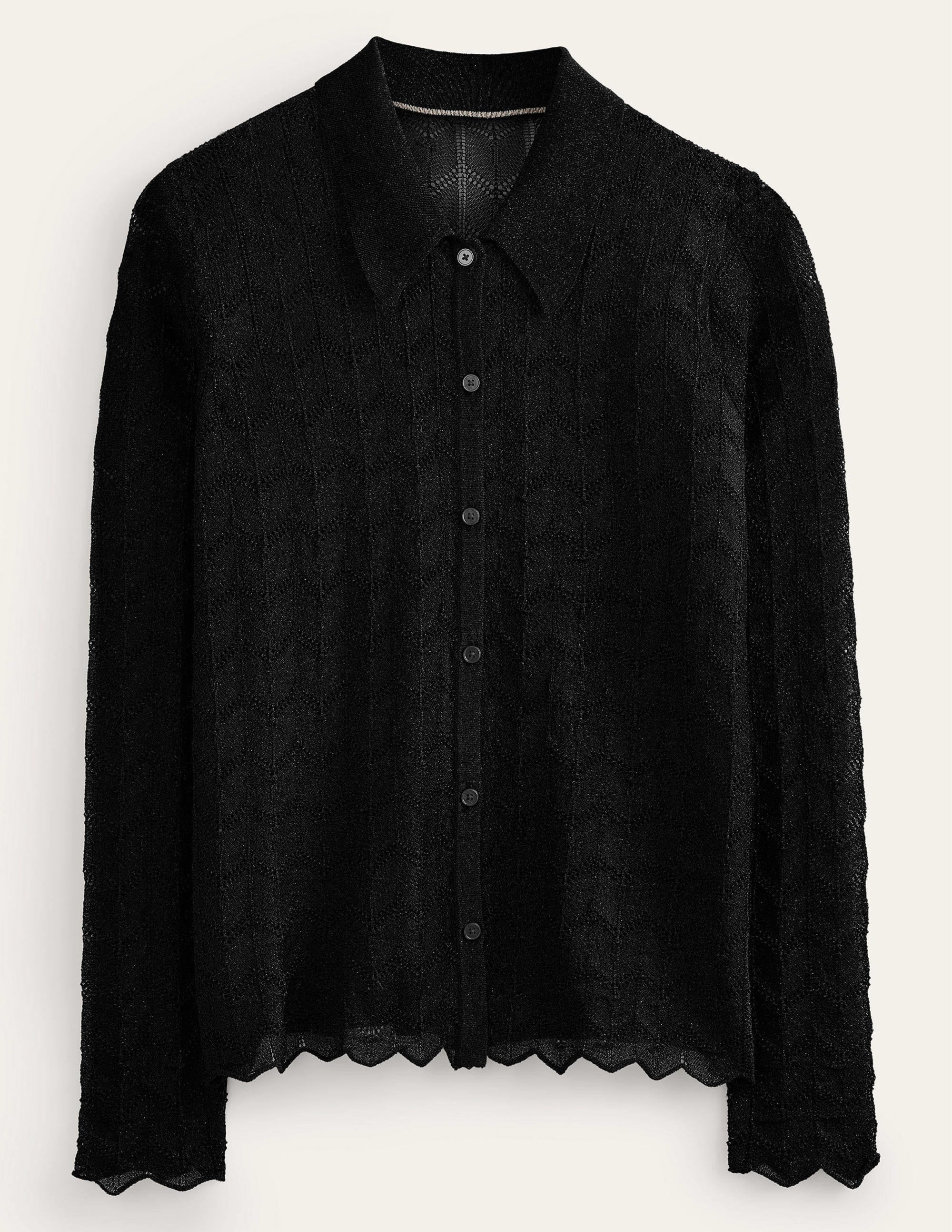 Knitted Beach Shirt-Metallic Black - Image 5