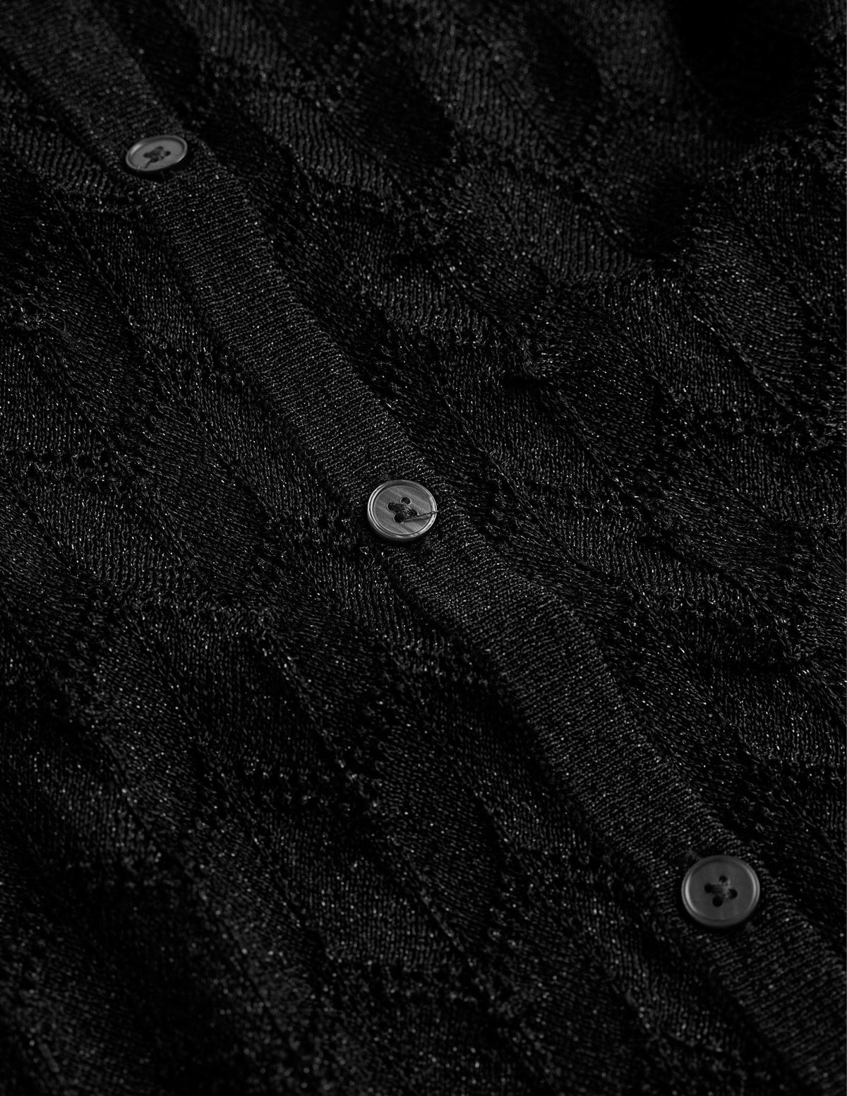 Knitted Beach Shirt-Metallic Black - Image 6