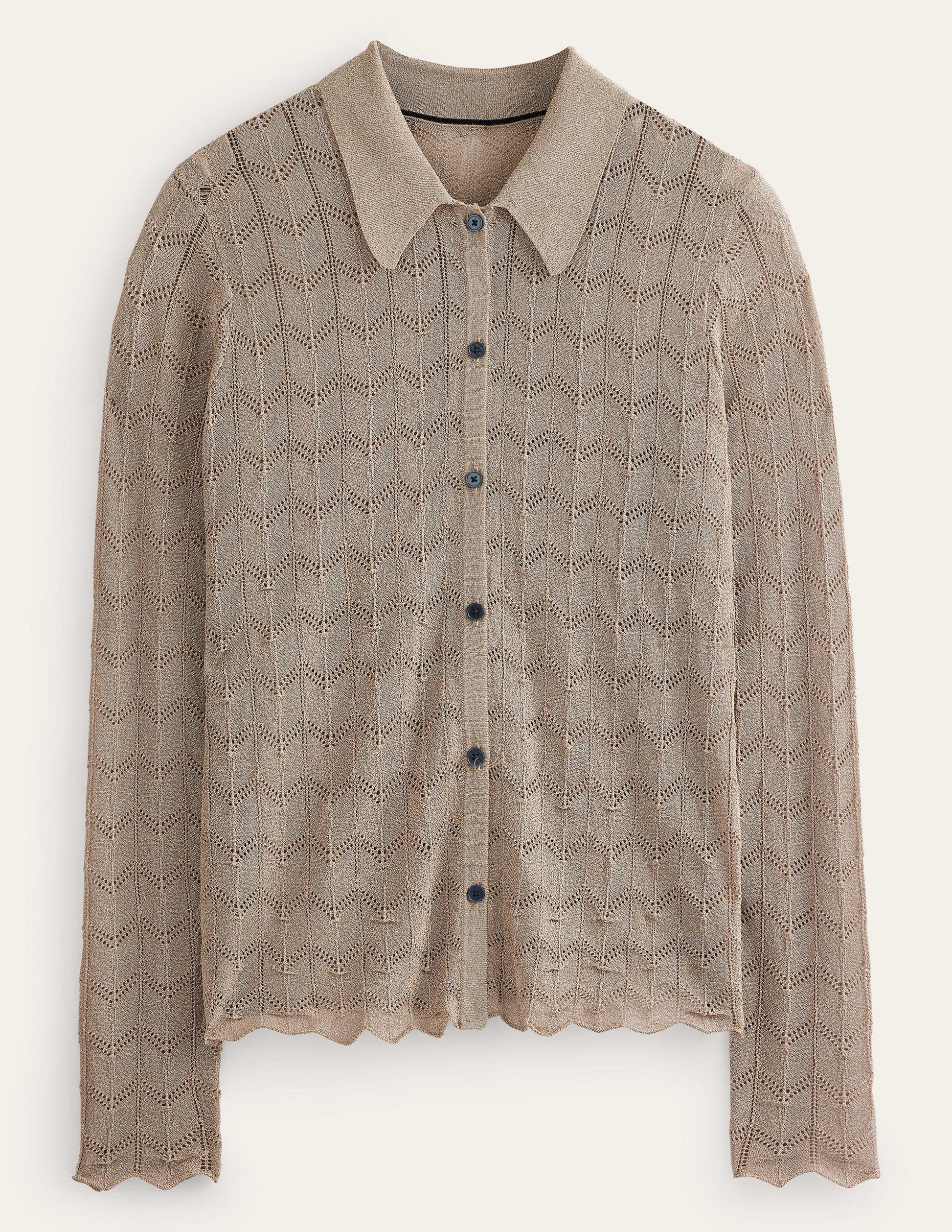 Knitted Beach Shirt-Metallic Stone-5