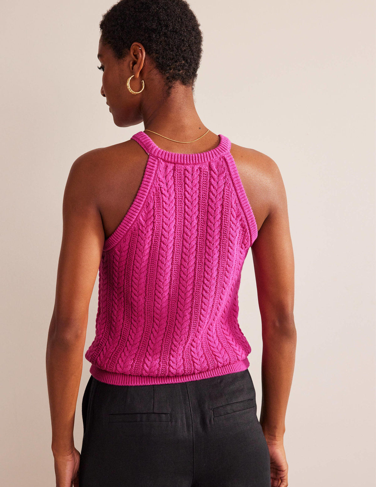 Stitch Knitted Tank-Phlox Pink - Image 3