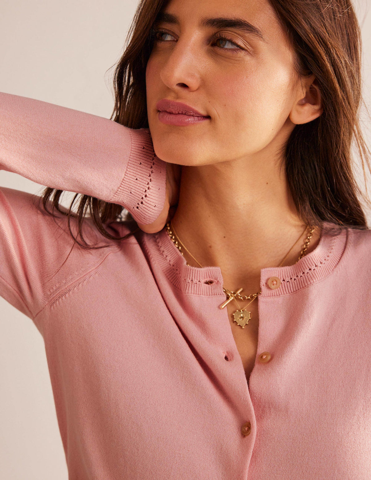 Catriona Cotton Cardigan-Peachskin-2