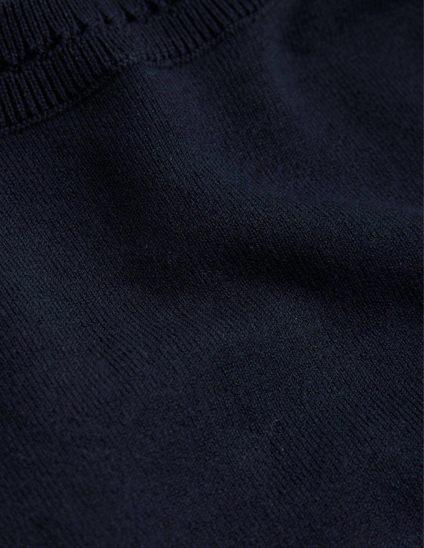 Catriona Cotton Crew Sweater-Navy