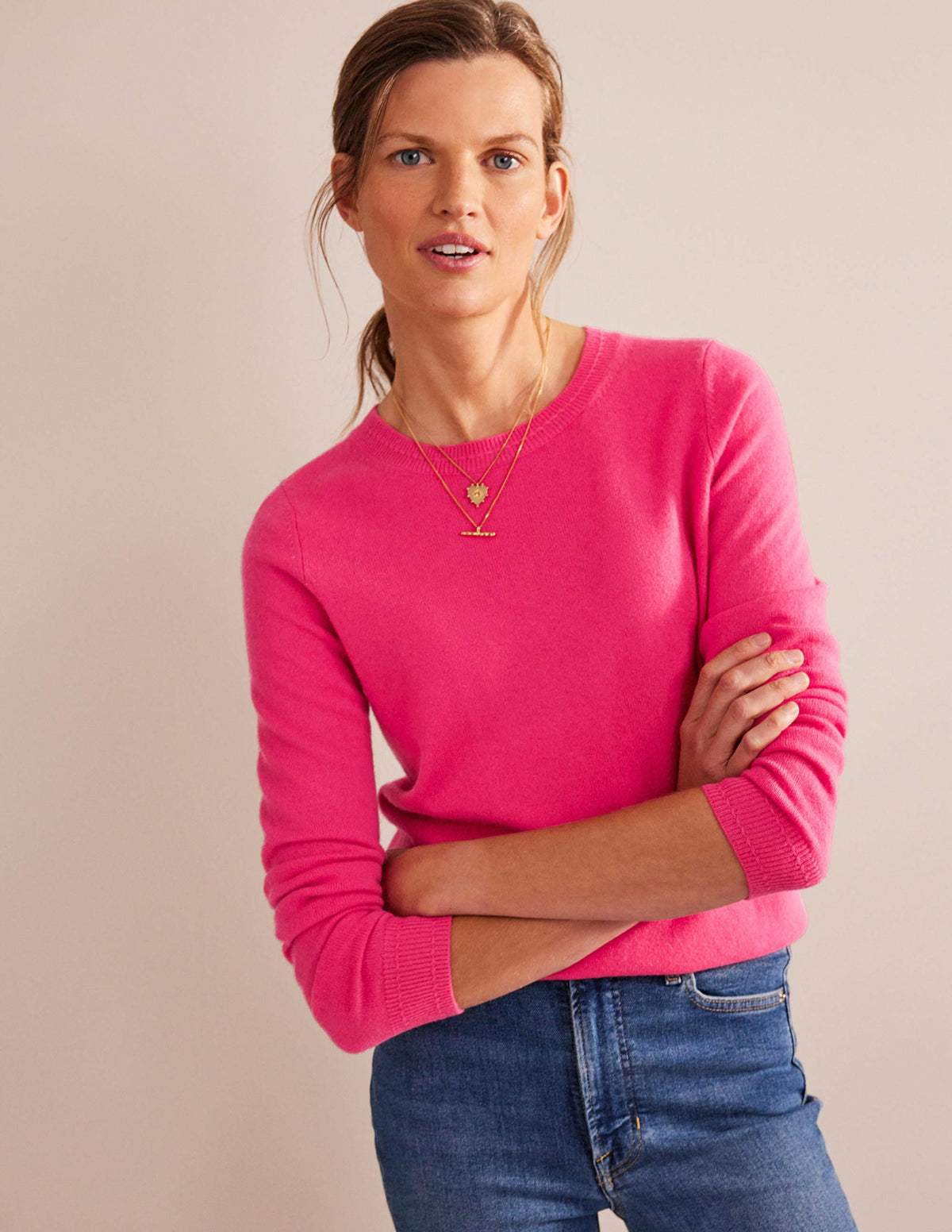 Eva Cashmere Crew Neck Sweater-Jazzy-1