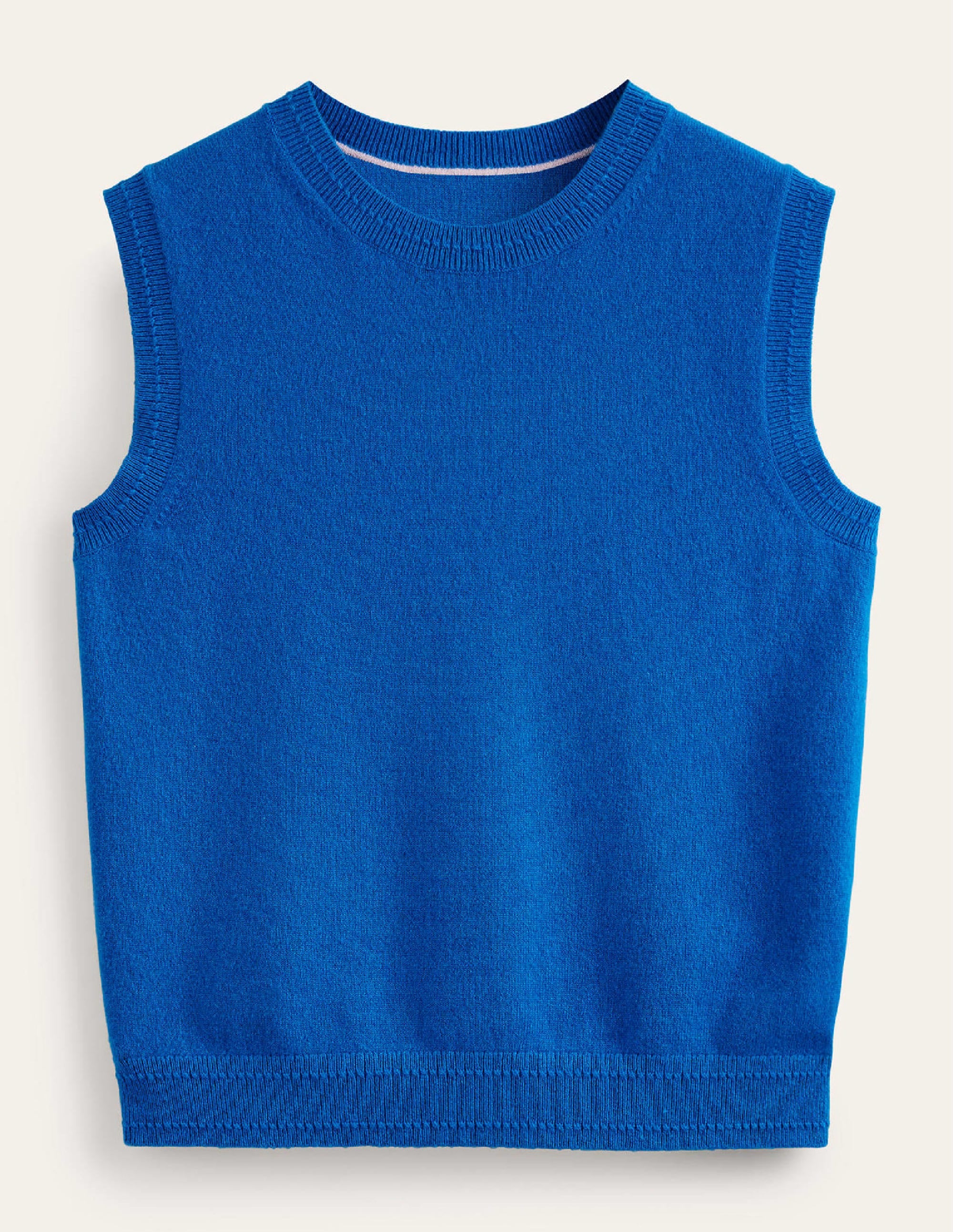 Eva Cashmere Vest-Cyan - Image 7