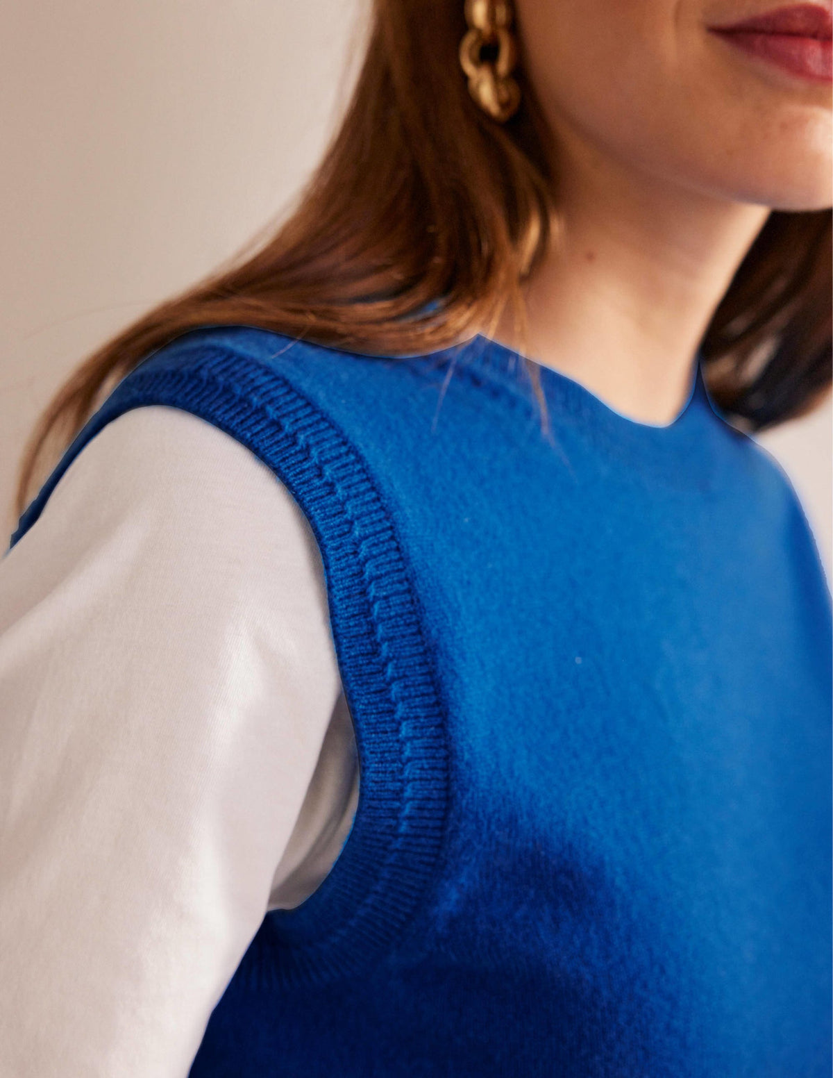 Eva Cashmere Vest-Cyan-2