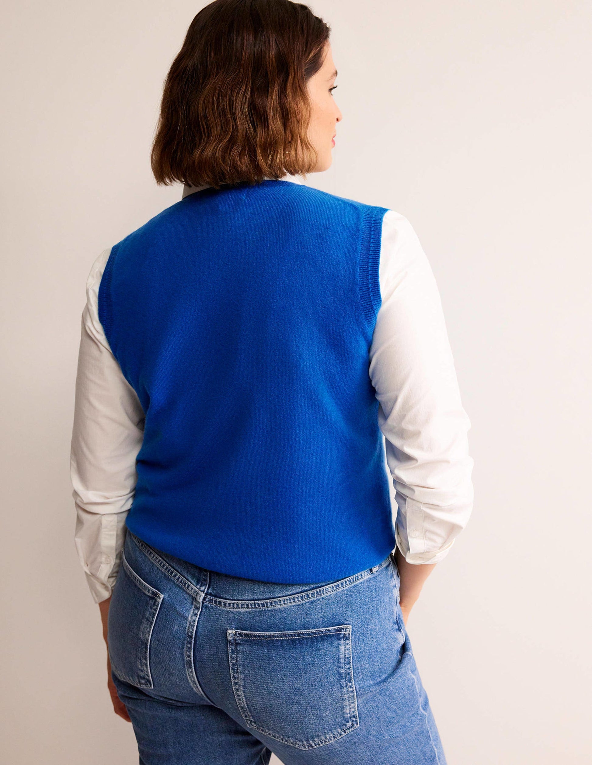 Eva Cashmere Vest-Cyan-5