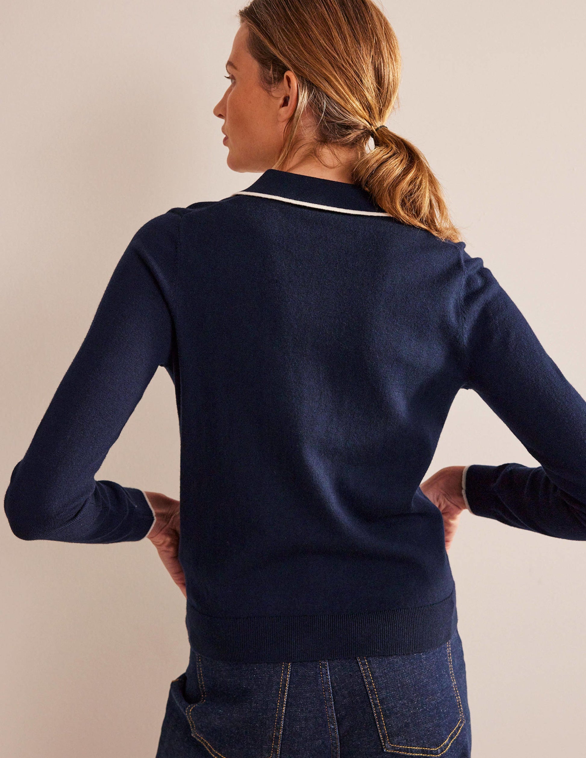 Estelle Henley Sweater-Navy-3