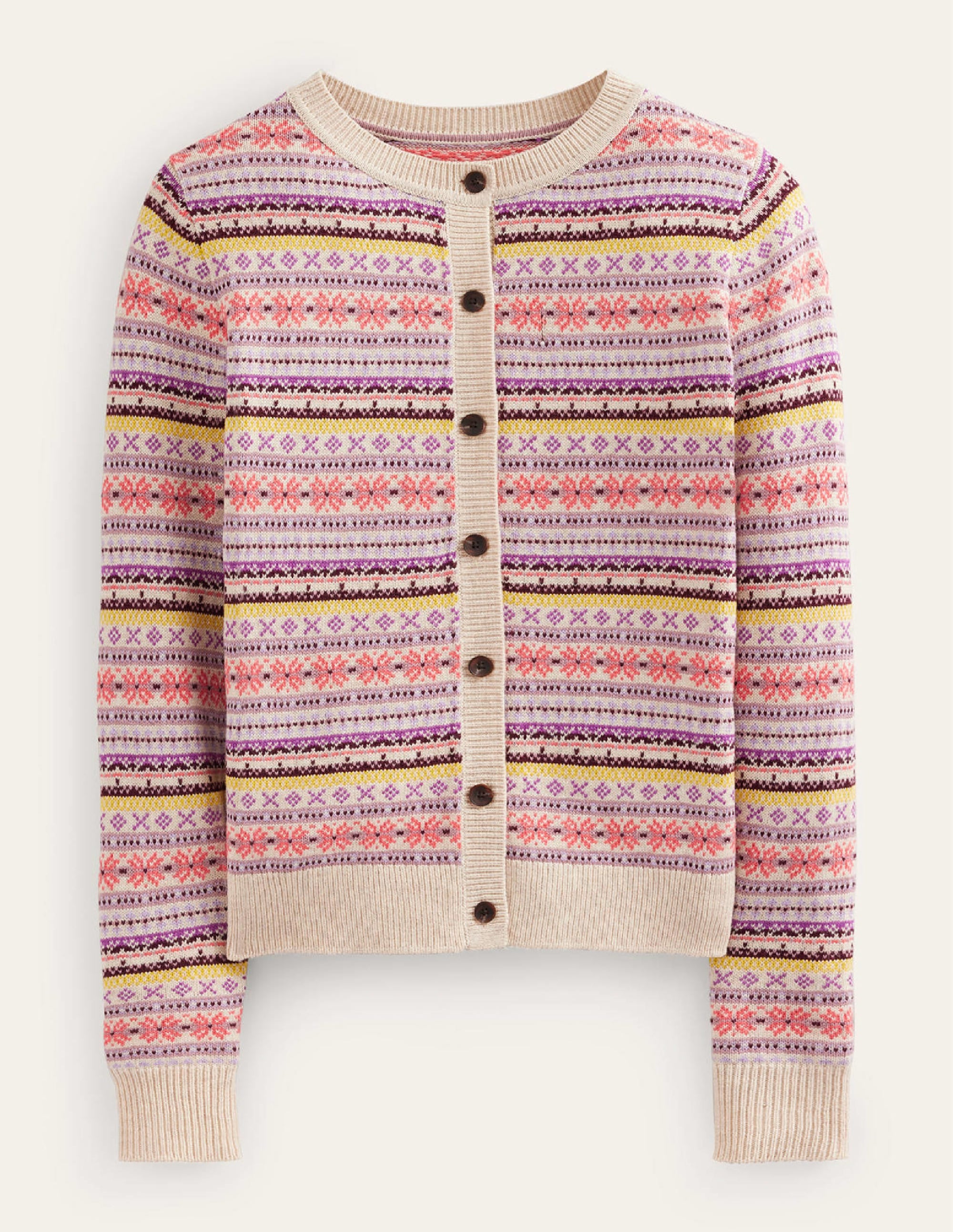 Edie Fair Isle Cardigan-Chalky Pink Fair Isle - Image 7