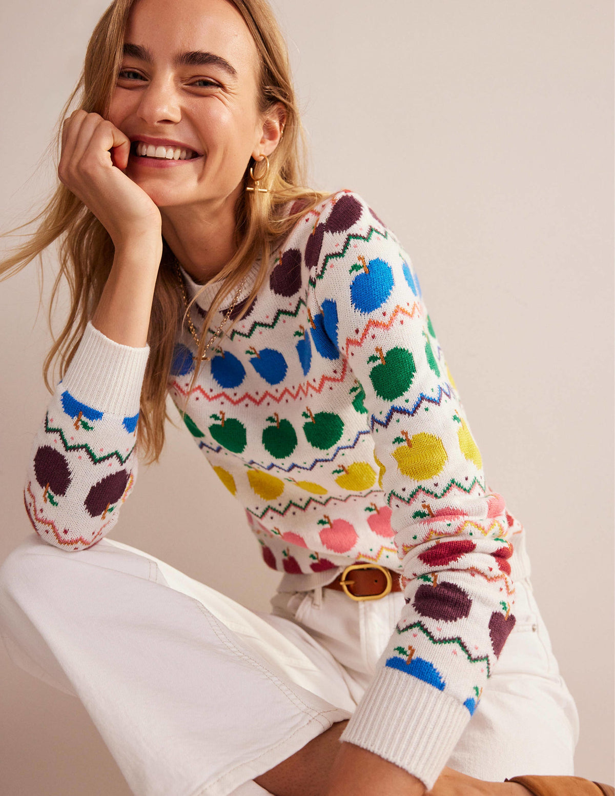Edie Fair Isle Sweater-Apple Fair Isle-1