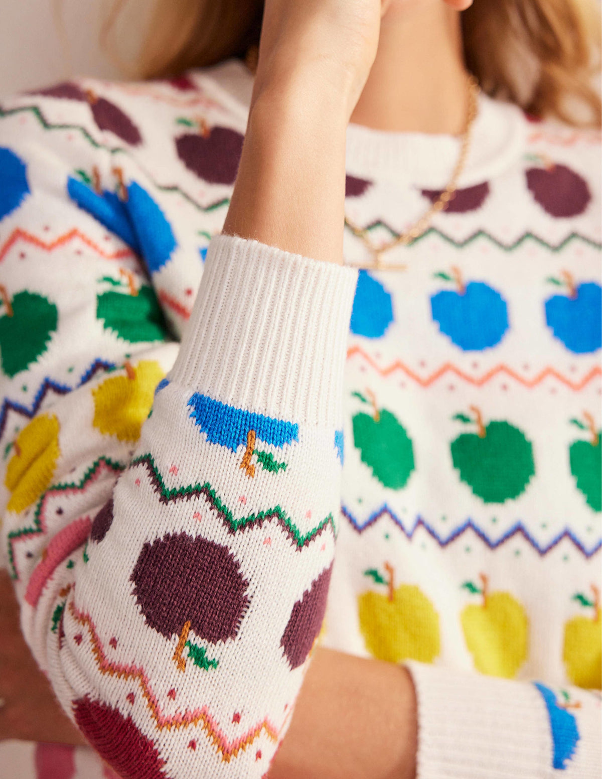 Edie Fair Isle Sweater-Apple Fair Isle-3