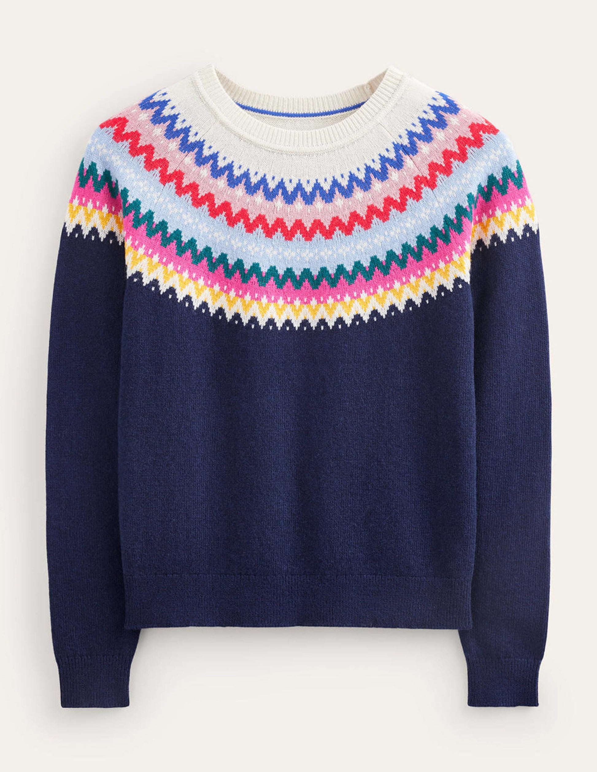 Edie Fair Isle Sweater-Navy Classic Fair Isle-11