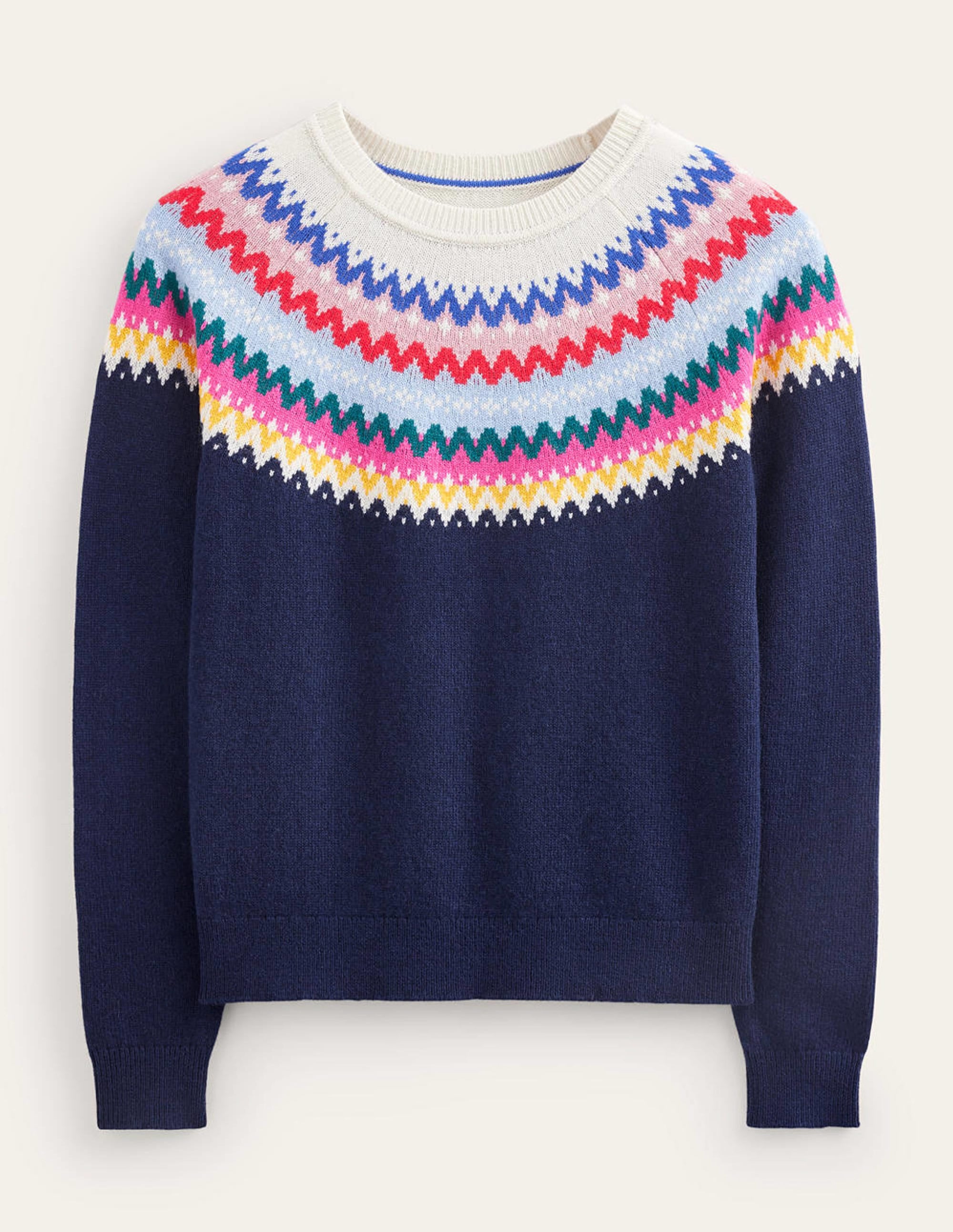 Edie Fair Isle Sweater-Navy Classic Fair Isle - Image 11