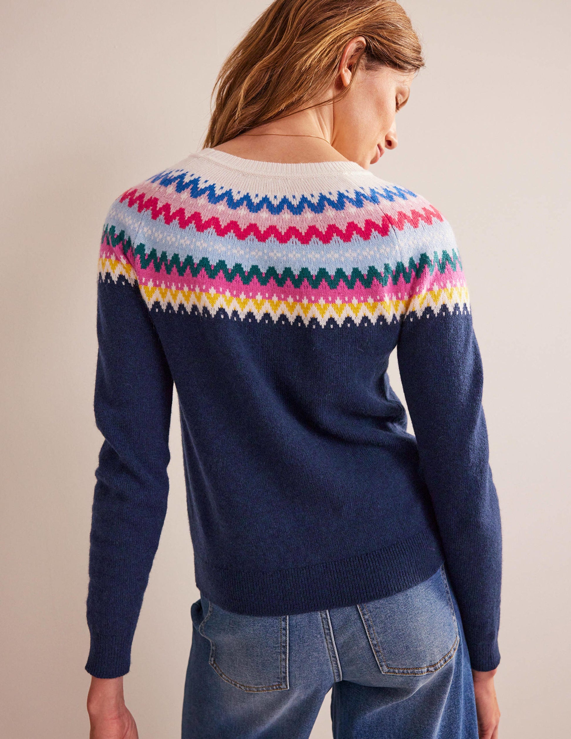 Edie Fair Isle Sweater-Navy Classic Fair Isle-3