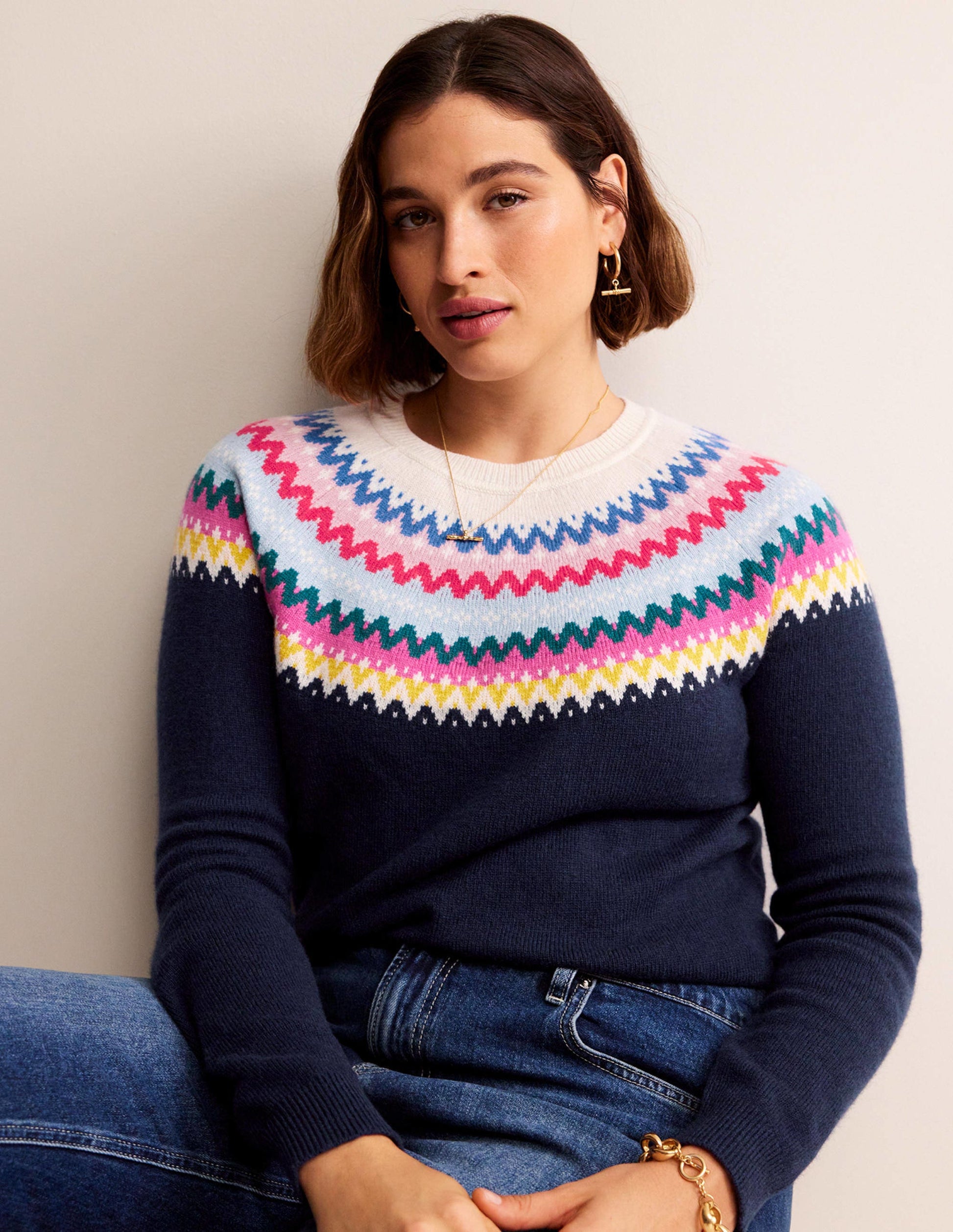 Edie Fair Isle Sweater-Navy Classic Fair Isle-7