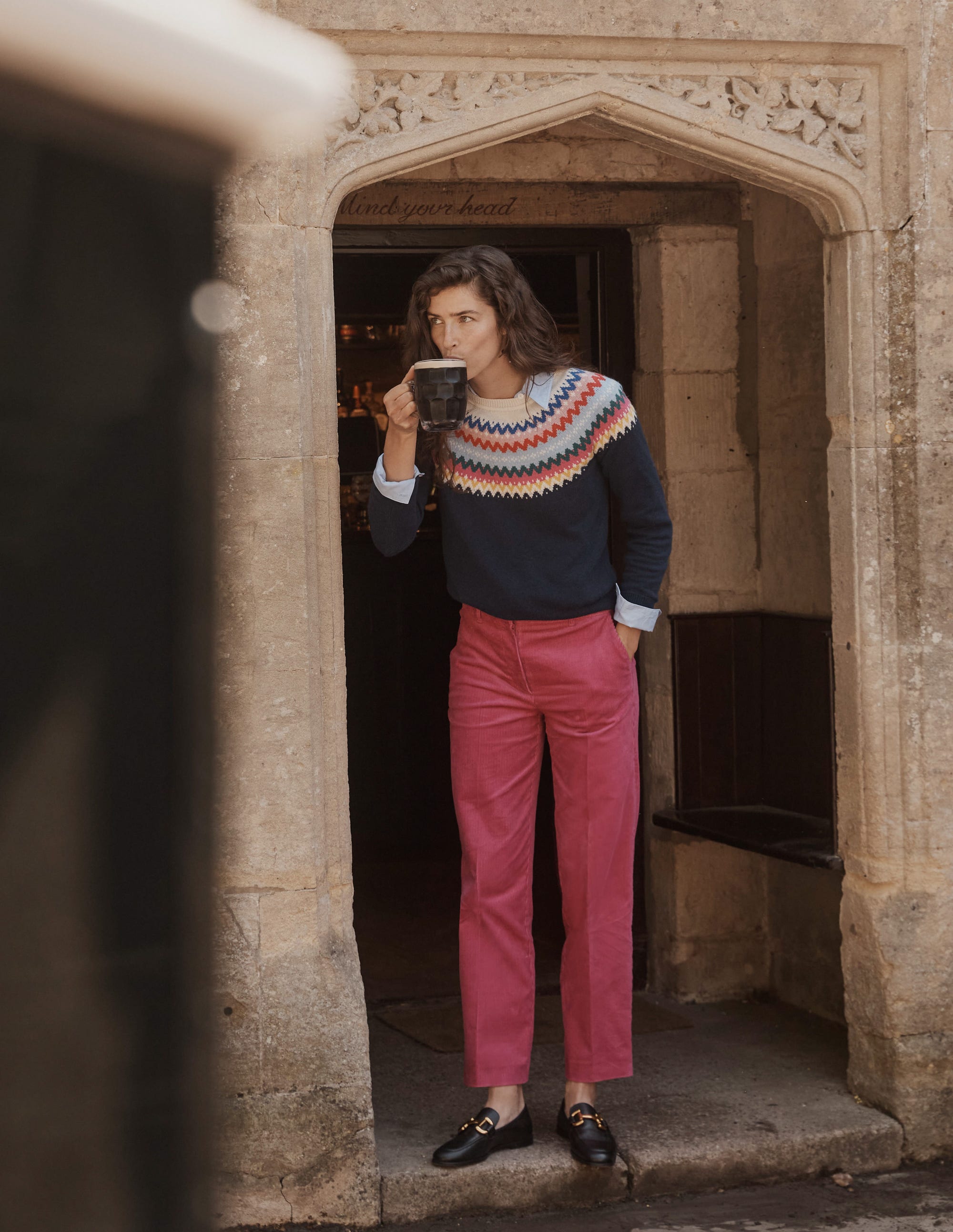 Edie Fair Isle Sweater-Navy Classic Fair Isle - Image 9