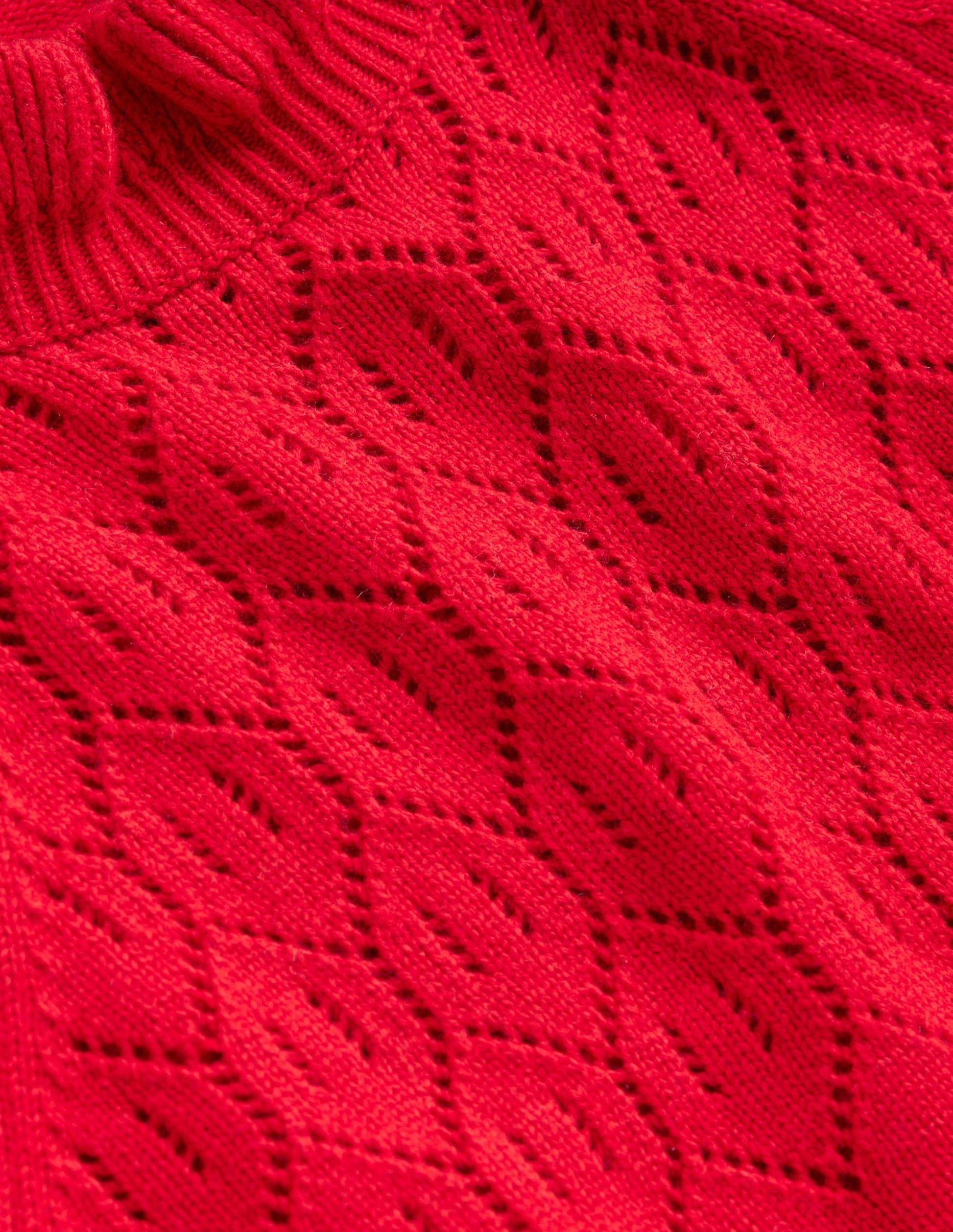 Pointelle Detailed Sweater-Hot Pepper-9