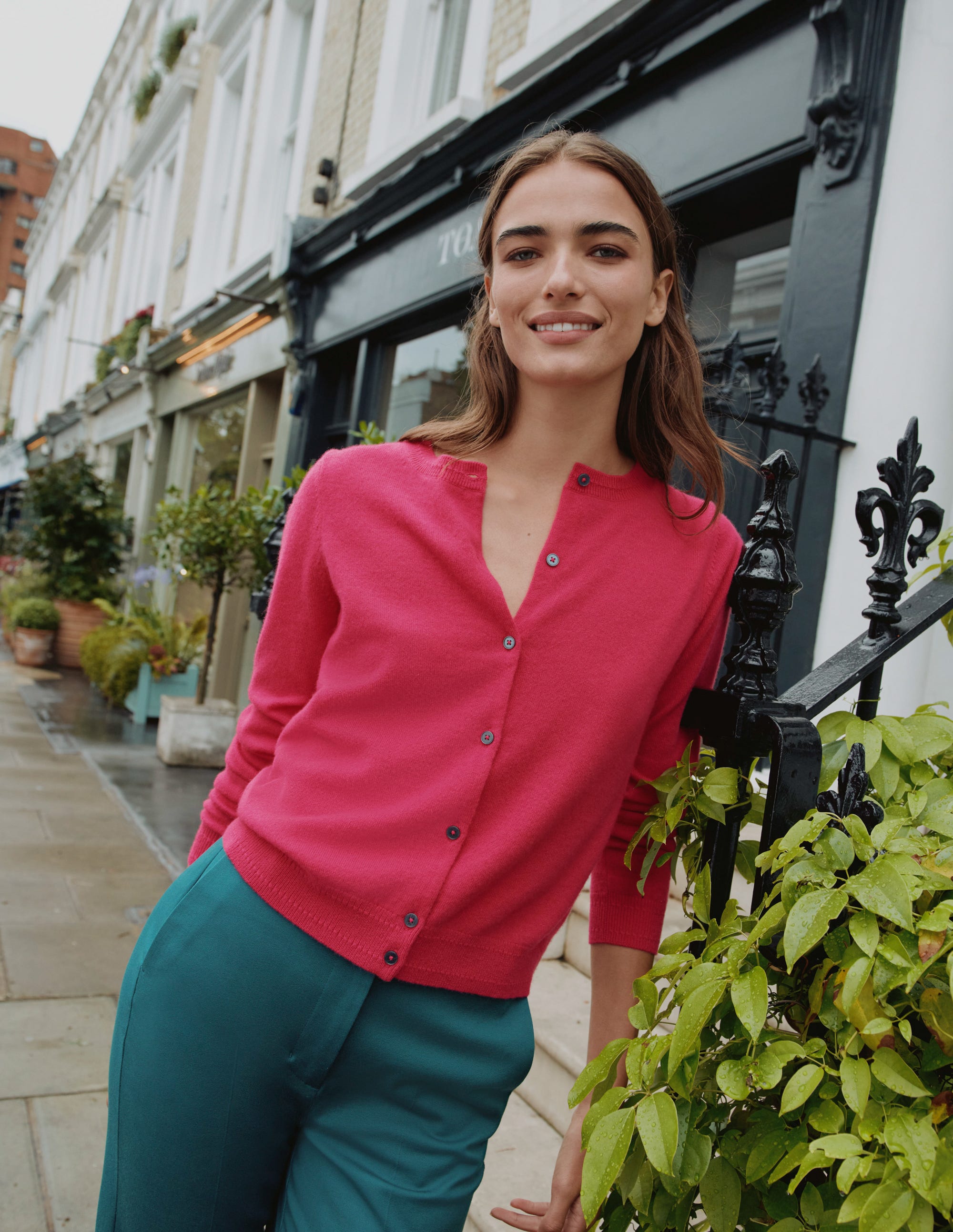Eva Cashmere Crew Cardigan-Jazzy - Image 5