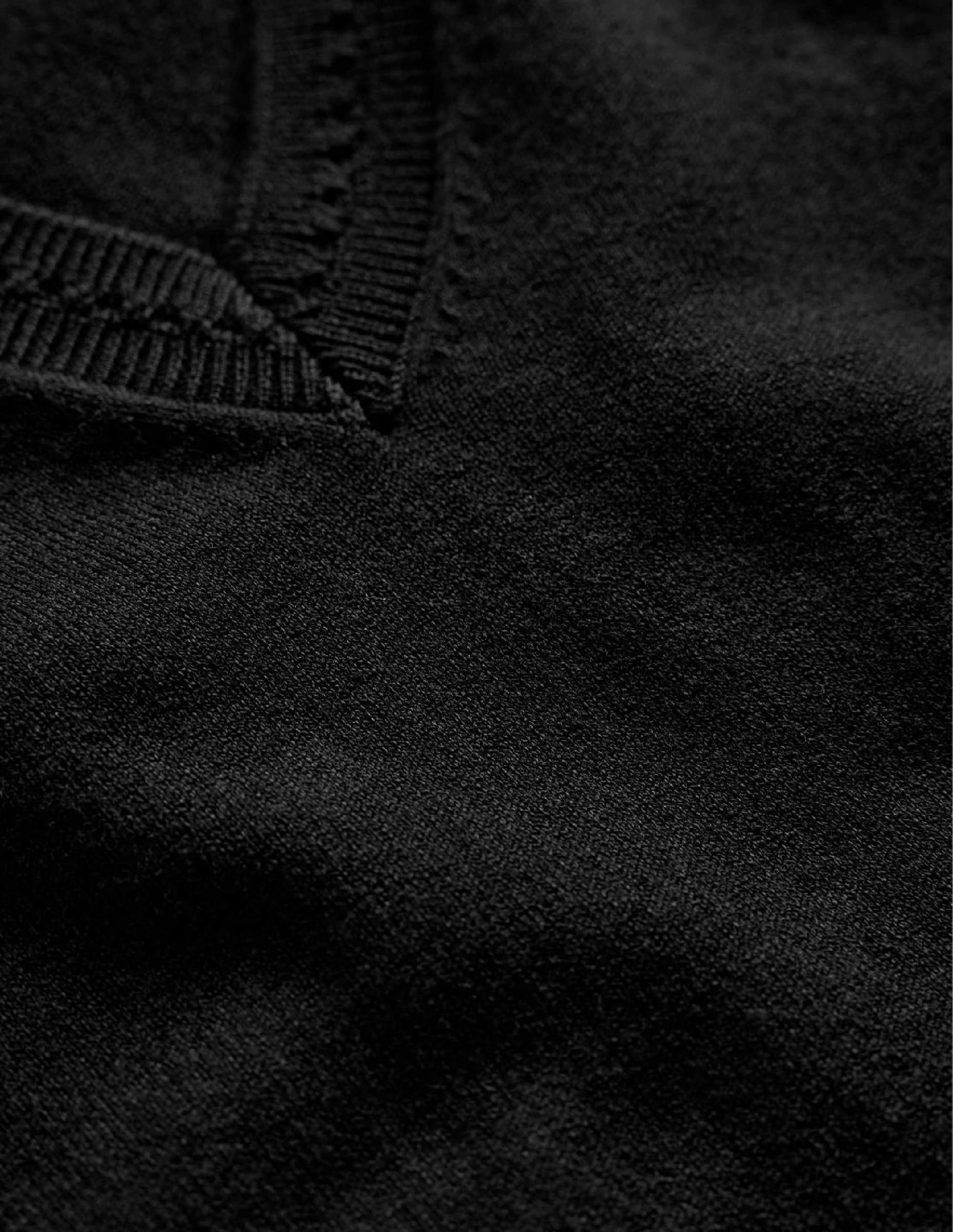 Catriona Cotton V-Neck Vest-Black-6