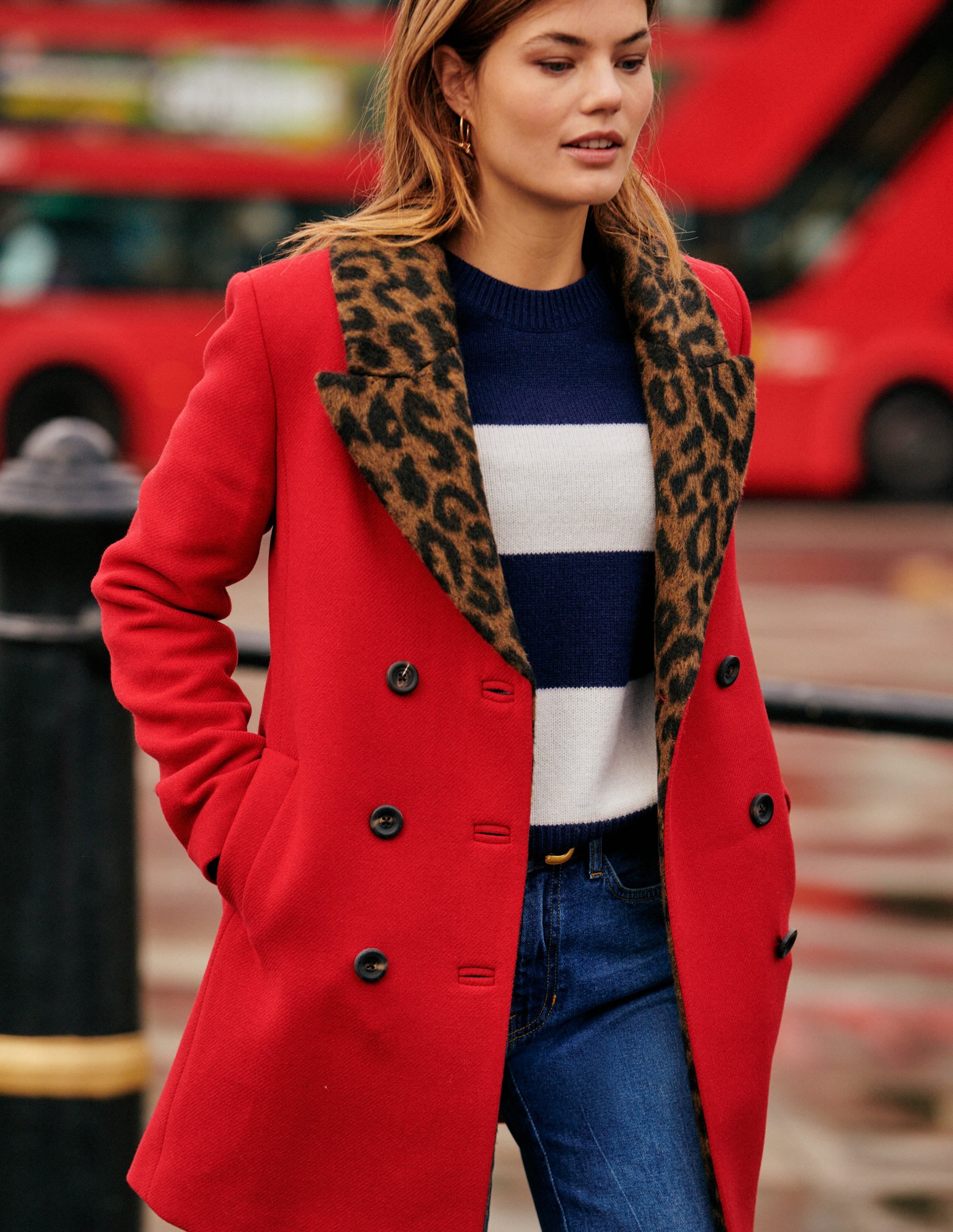 Olivia Merino Sweater-Navy and Ivory - Image 5