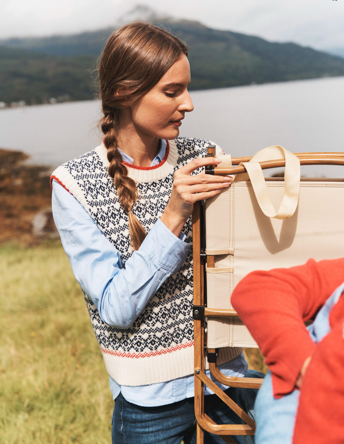 Eleanor Fair Isle Vest-Warm Ivory - Image 7