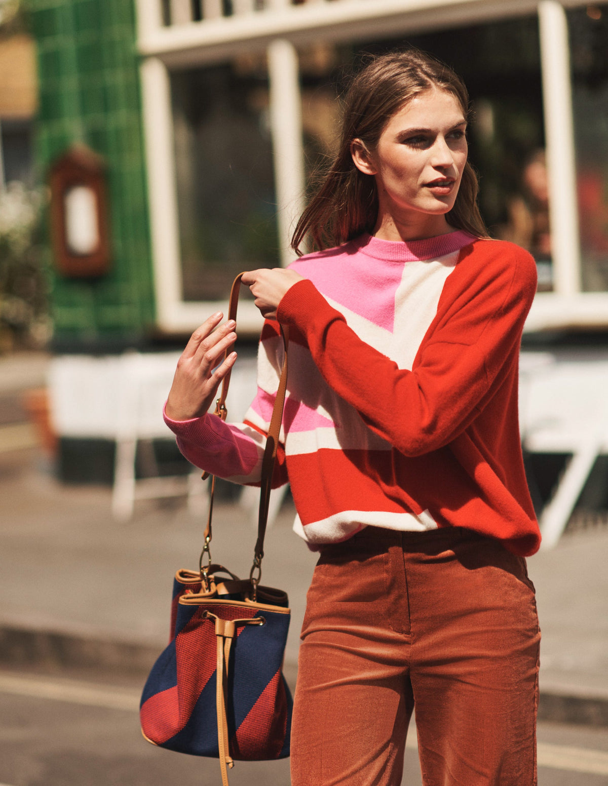 Lydia Cashmere Jumper-Cherry Blossom Melange - Image 5