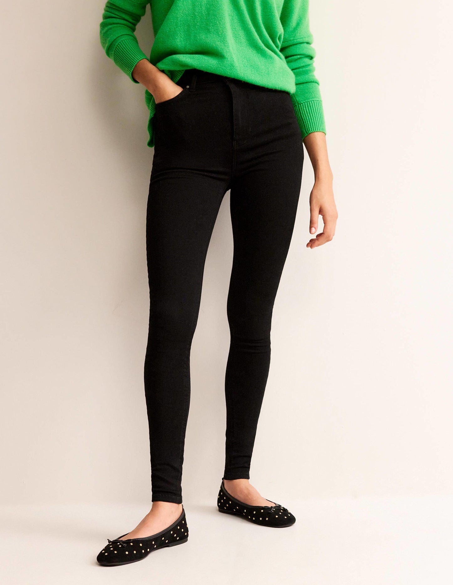 High Rise Sculpted Skinny Jean-Black