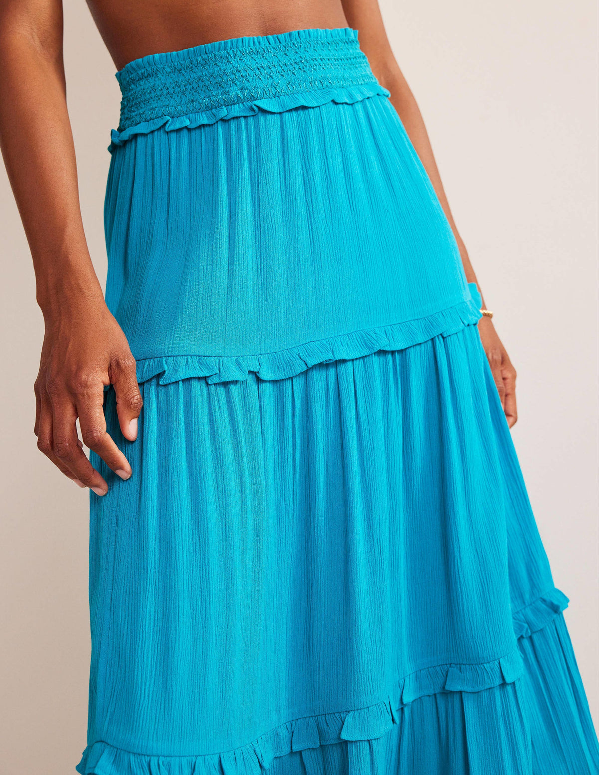 Smocked-Waist Holiday Skirt-Ultramarine - Image 2
