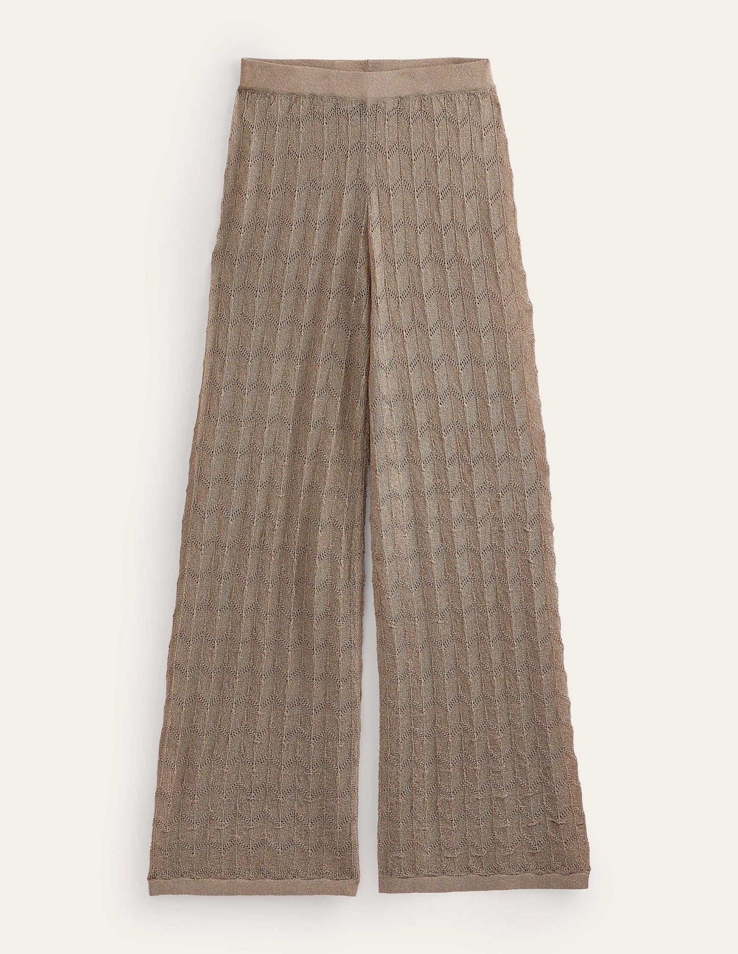 Knitted Beach Pants-Metallic Stone