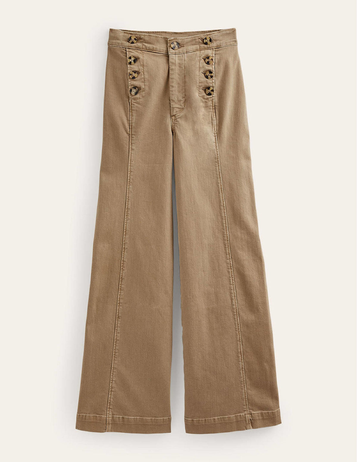 Sailor Wide Leg Pants-Wheat-9