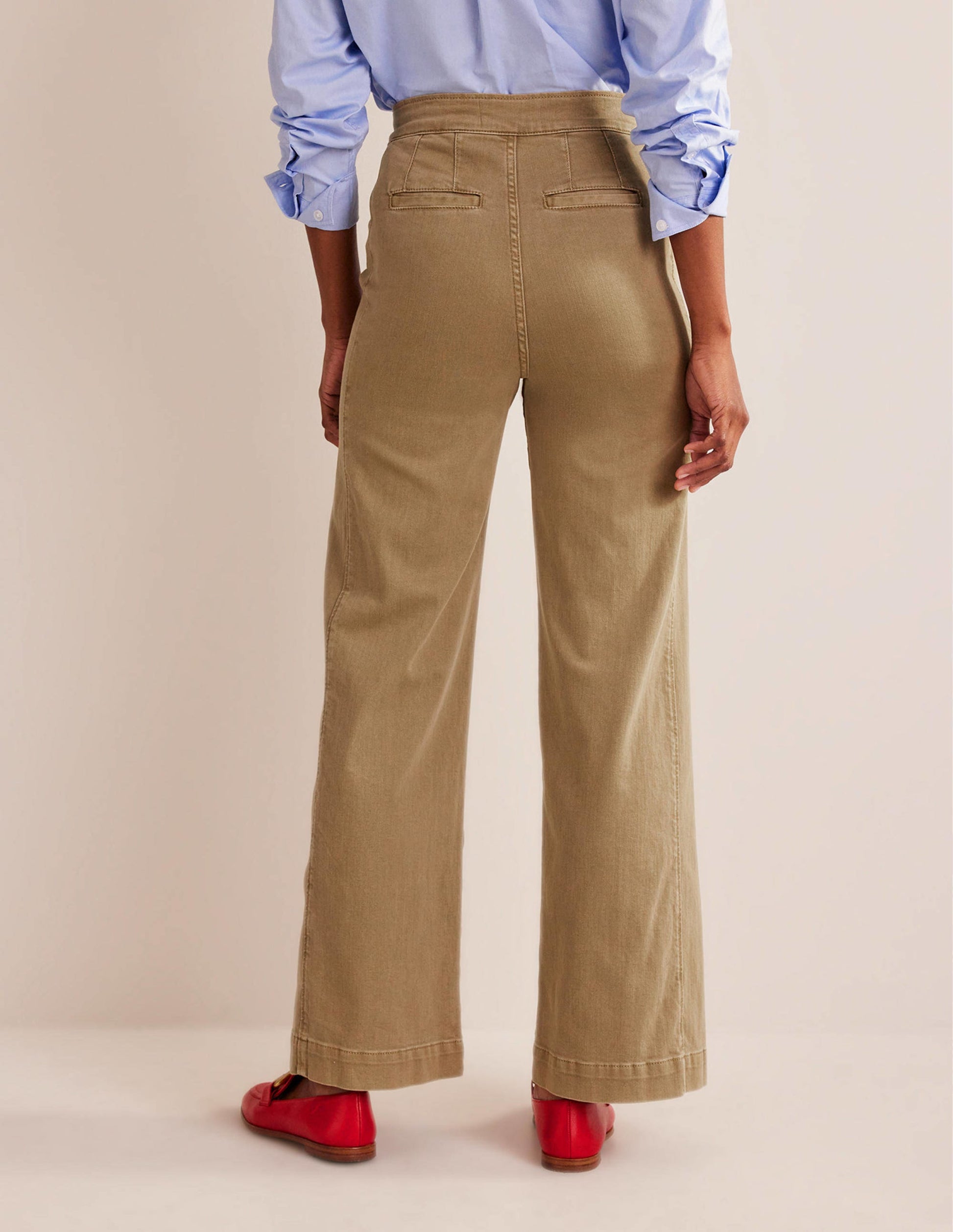 Sailor Wide Leg Pants-Wheat-3