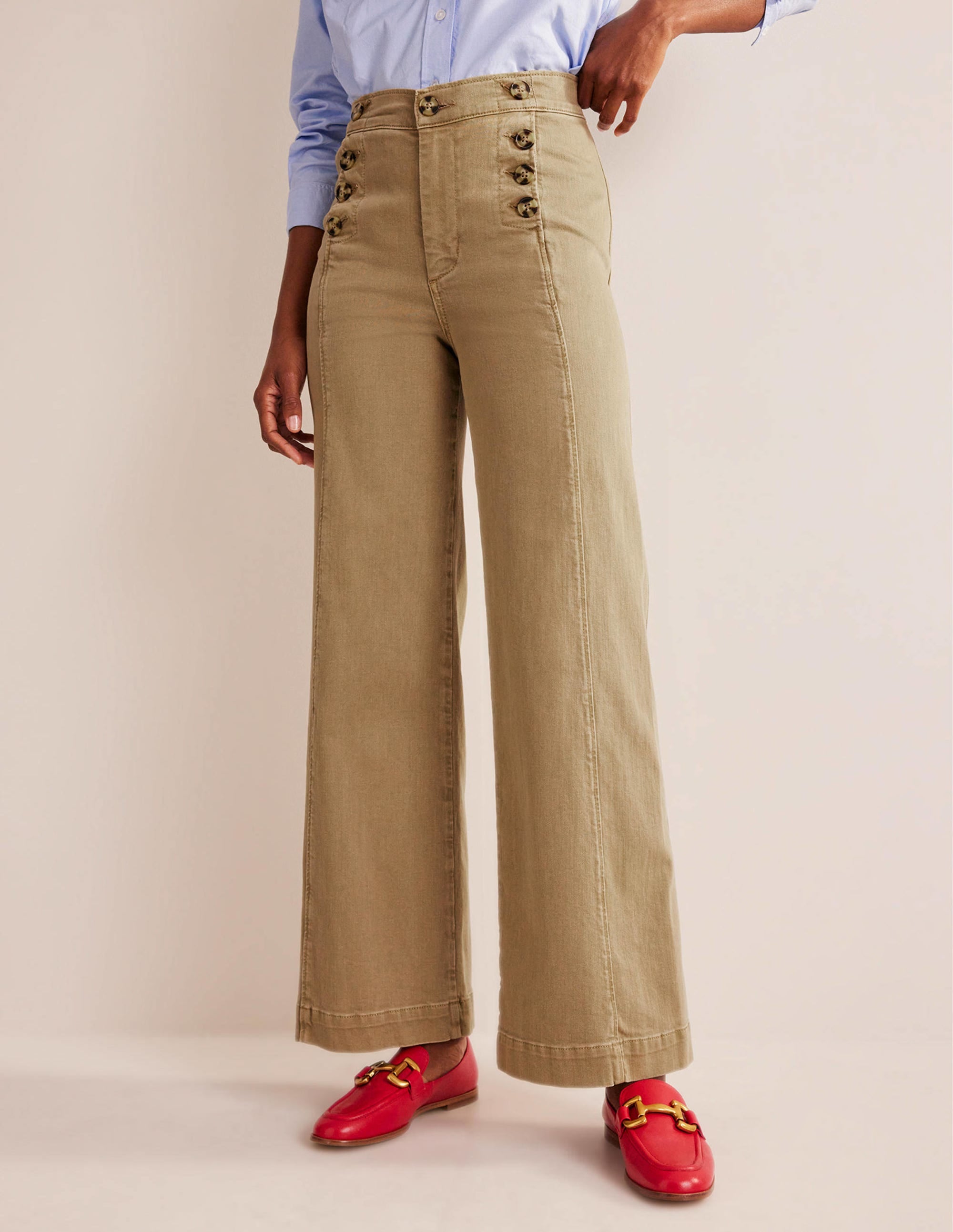 Sailor Wide Leg Pants-Wheat - Image 4