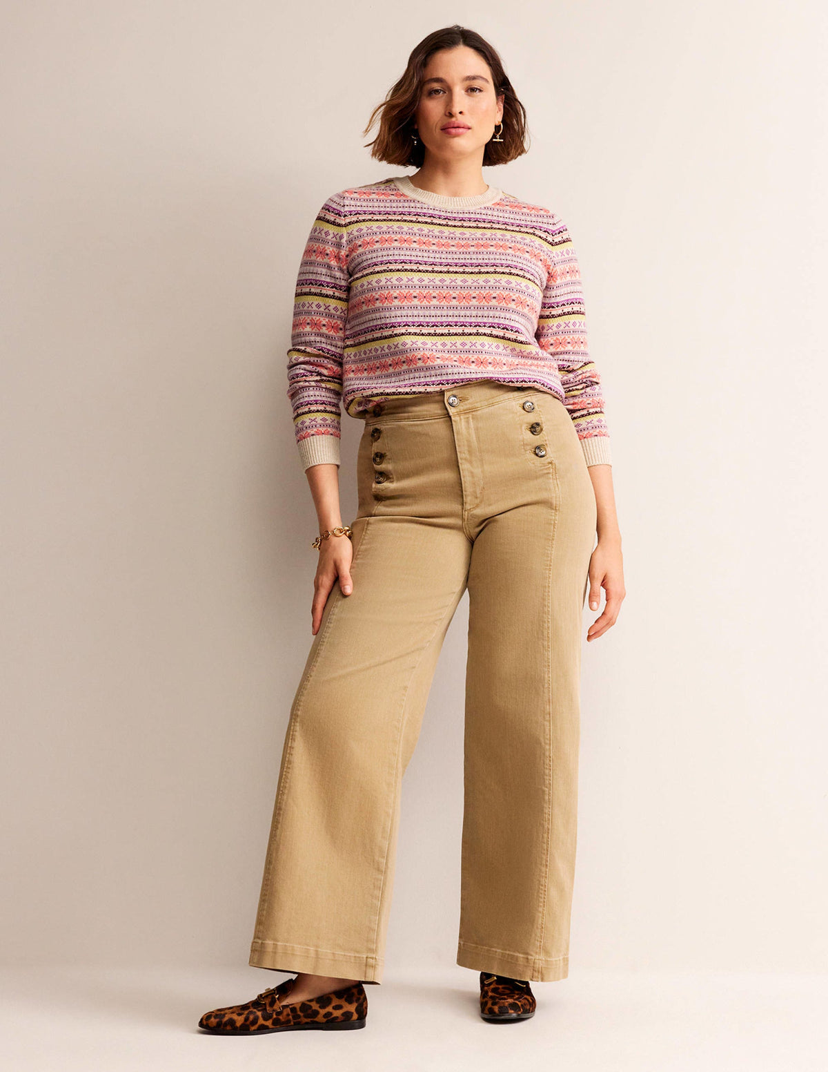 Sailor Wide Leg Pants-Wheat - Image 6