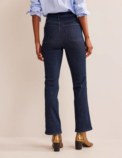 Button Detail Straight Jeans-Indigo Rinse-3
