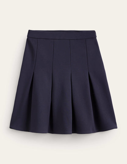 Flippy Ponte Mini Skirt-Navy