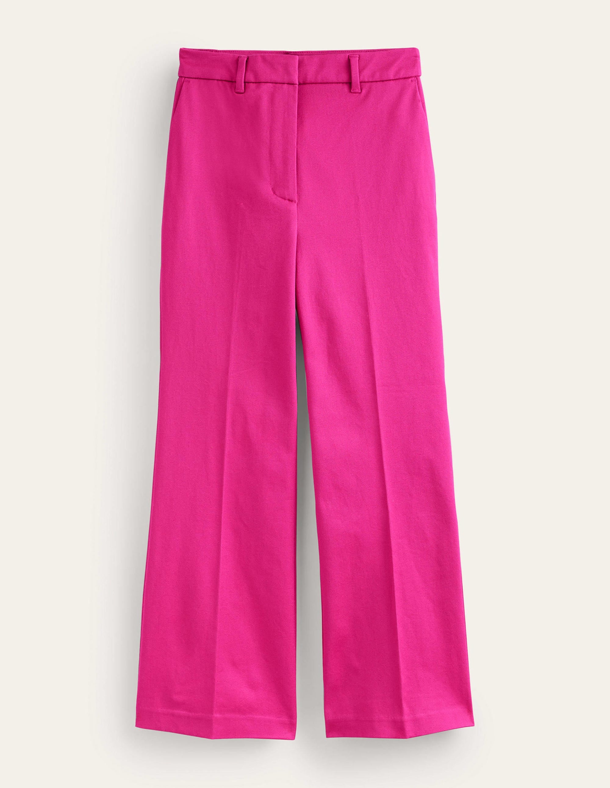 Bi-Stretch Crop Flare Pants-Magenta - Image 10
