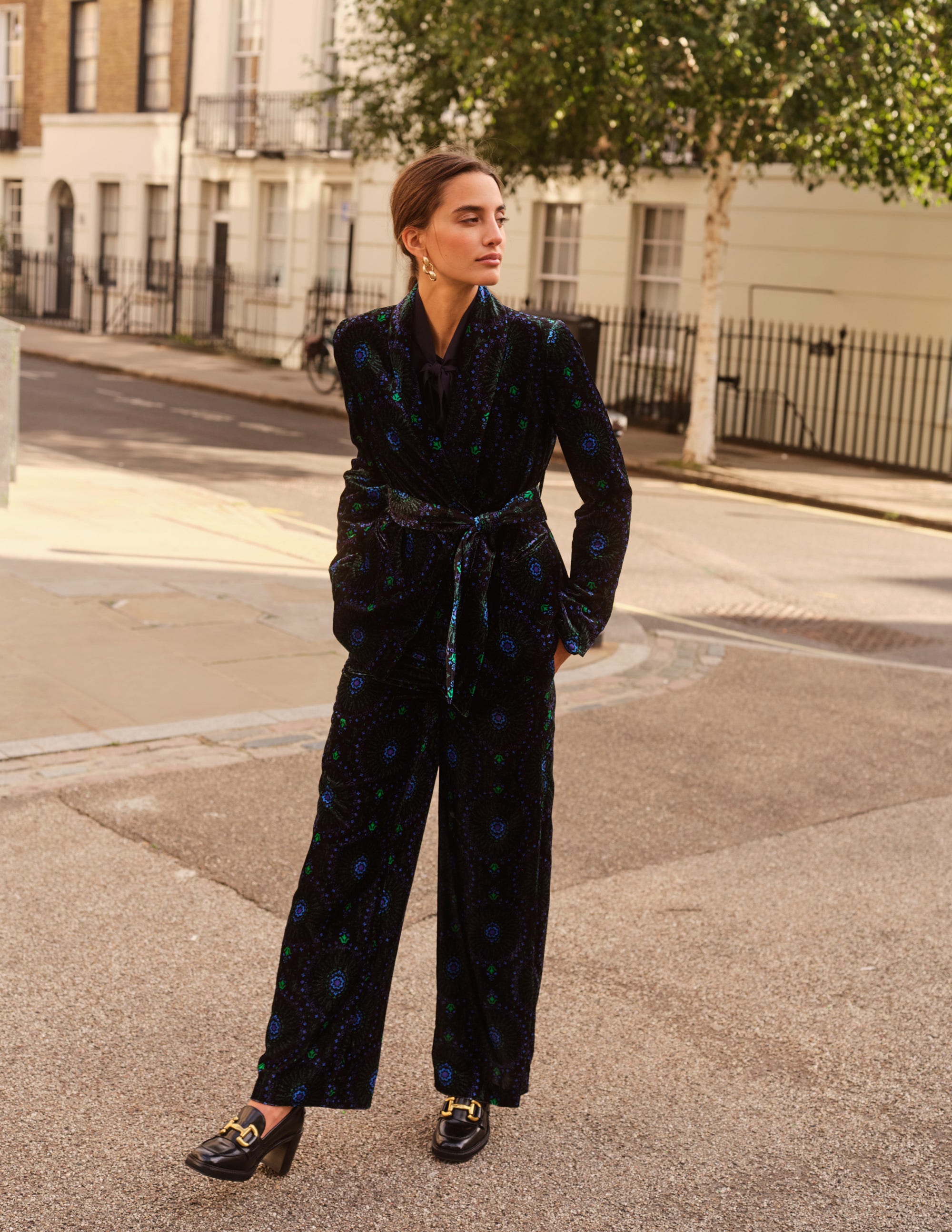 Westbourne Velvet Pants-Black, Artizian Geo - Image 5