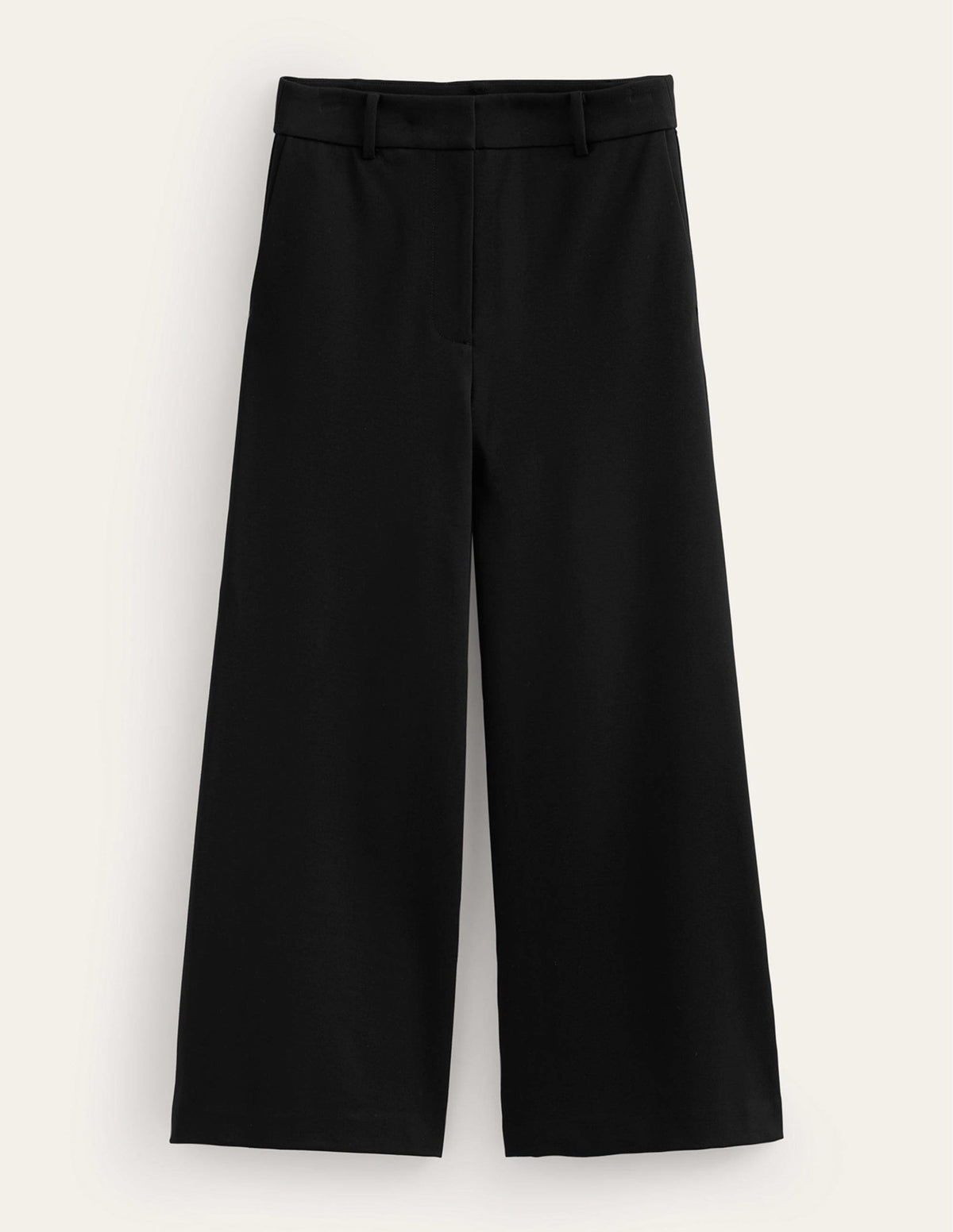 Wide-Leg Ponte Culottes-Black-5