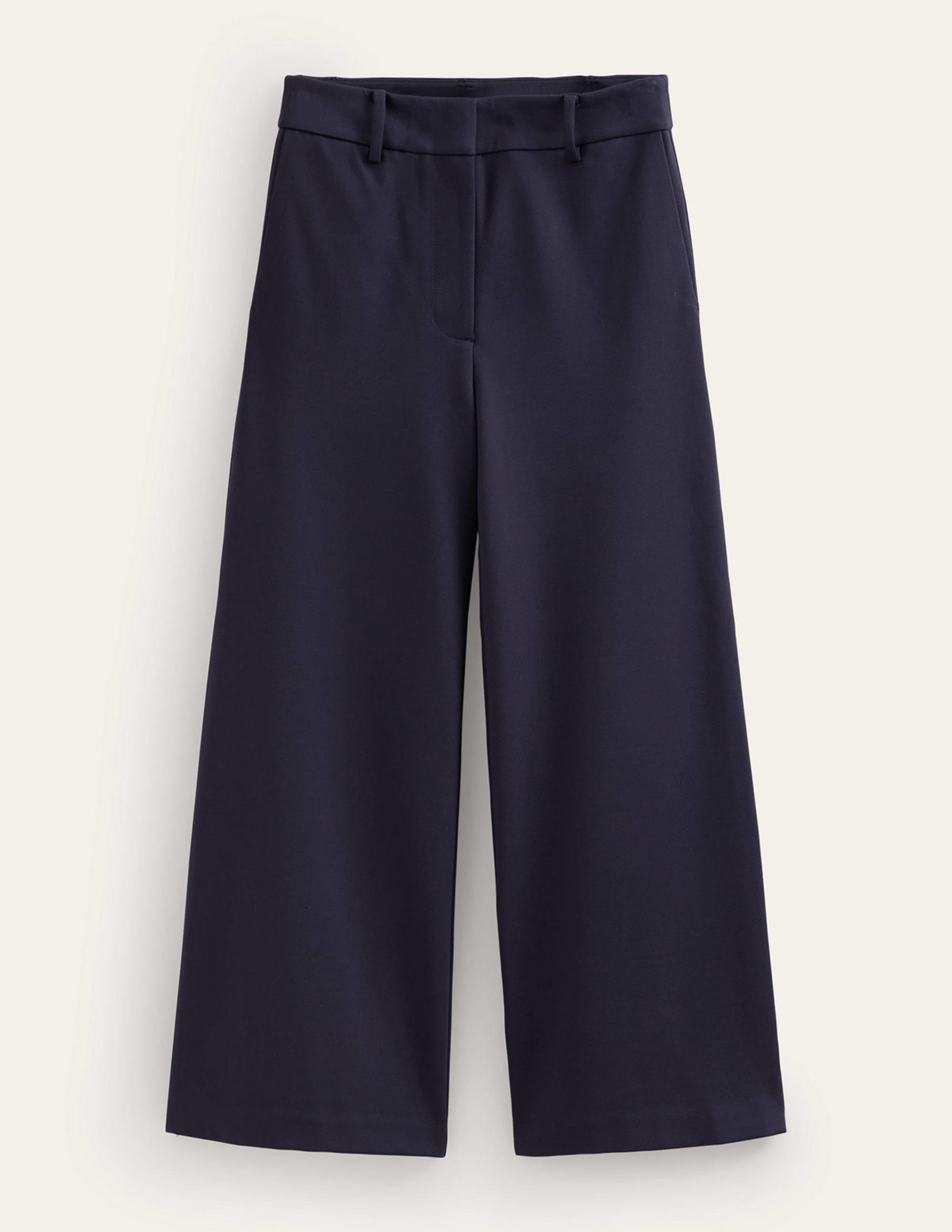 Wide-Leg Ponte Culottes-Navy - Image 5