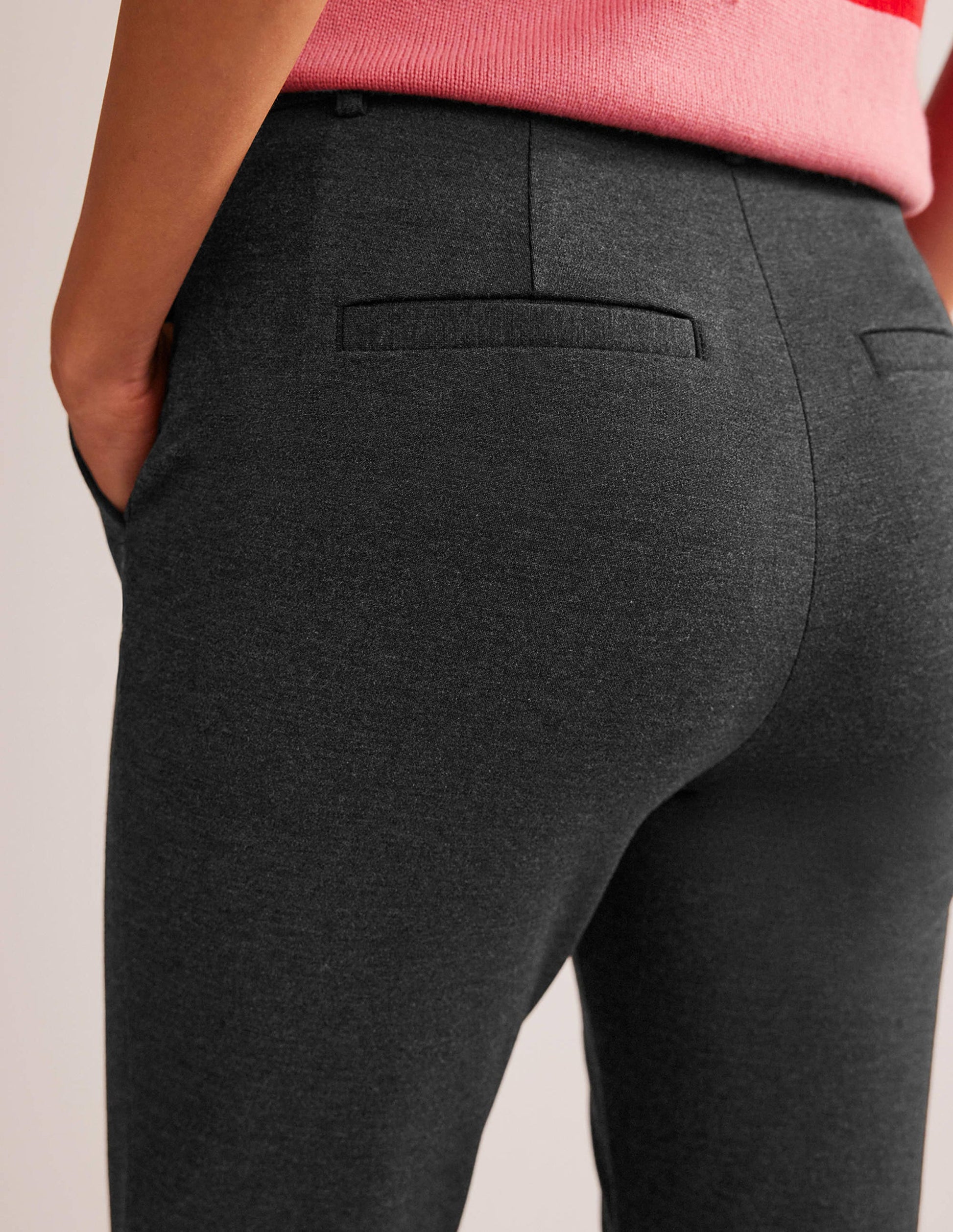 Highgate Ponte Pants-Charcoal Marl-2
