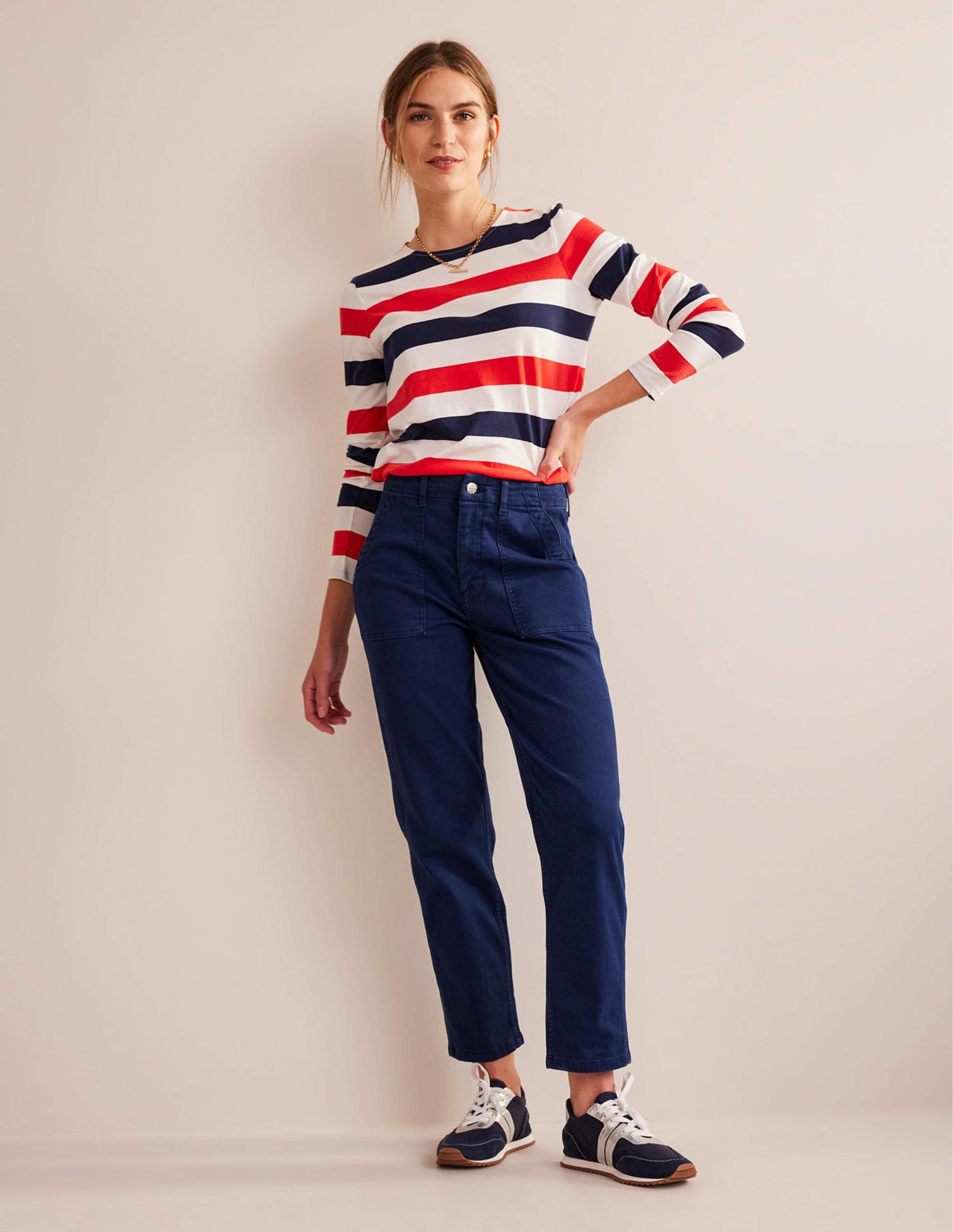 Kensington Casual Pants-Navy-1