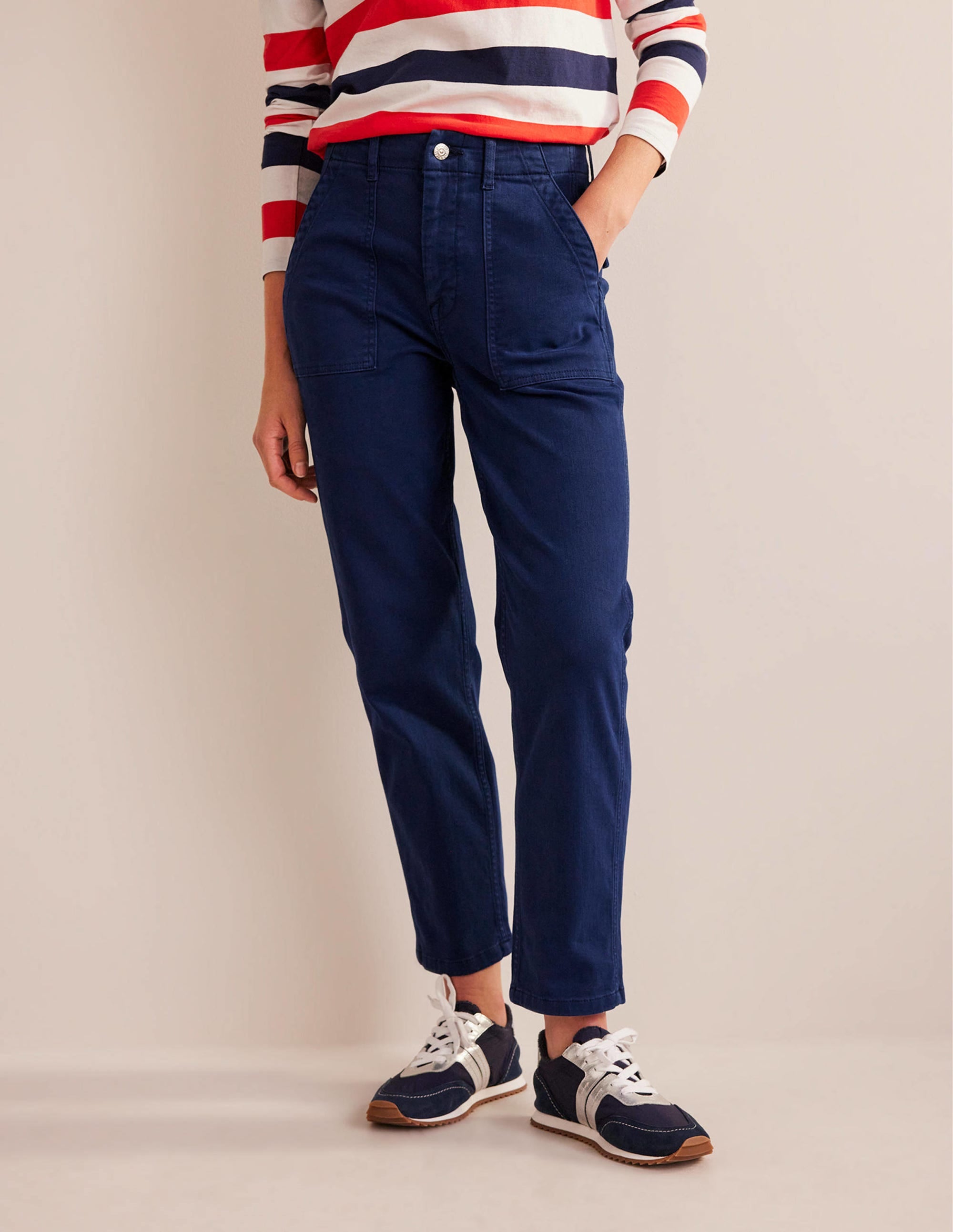 Kensington Casual Pants-Navy - Image 4