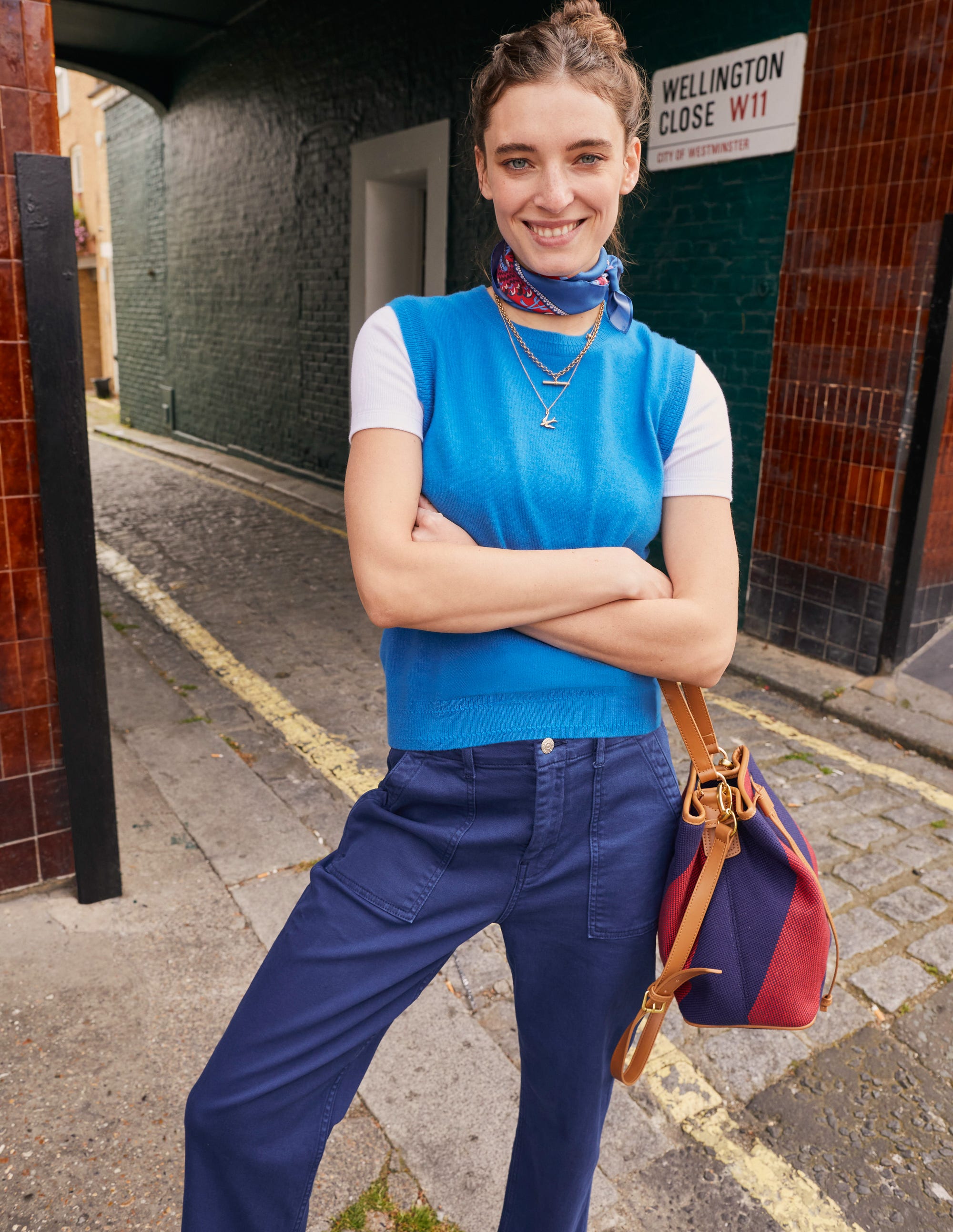 Kensington Casual Pants-Navy - Image 6