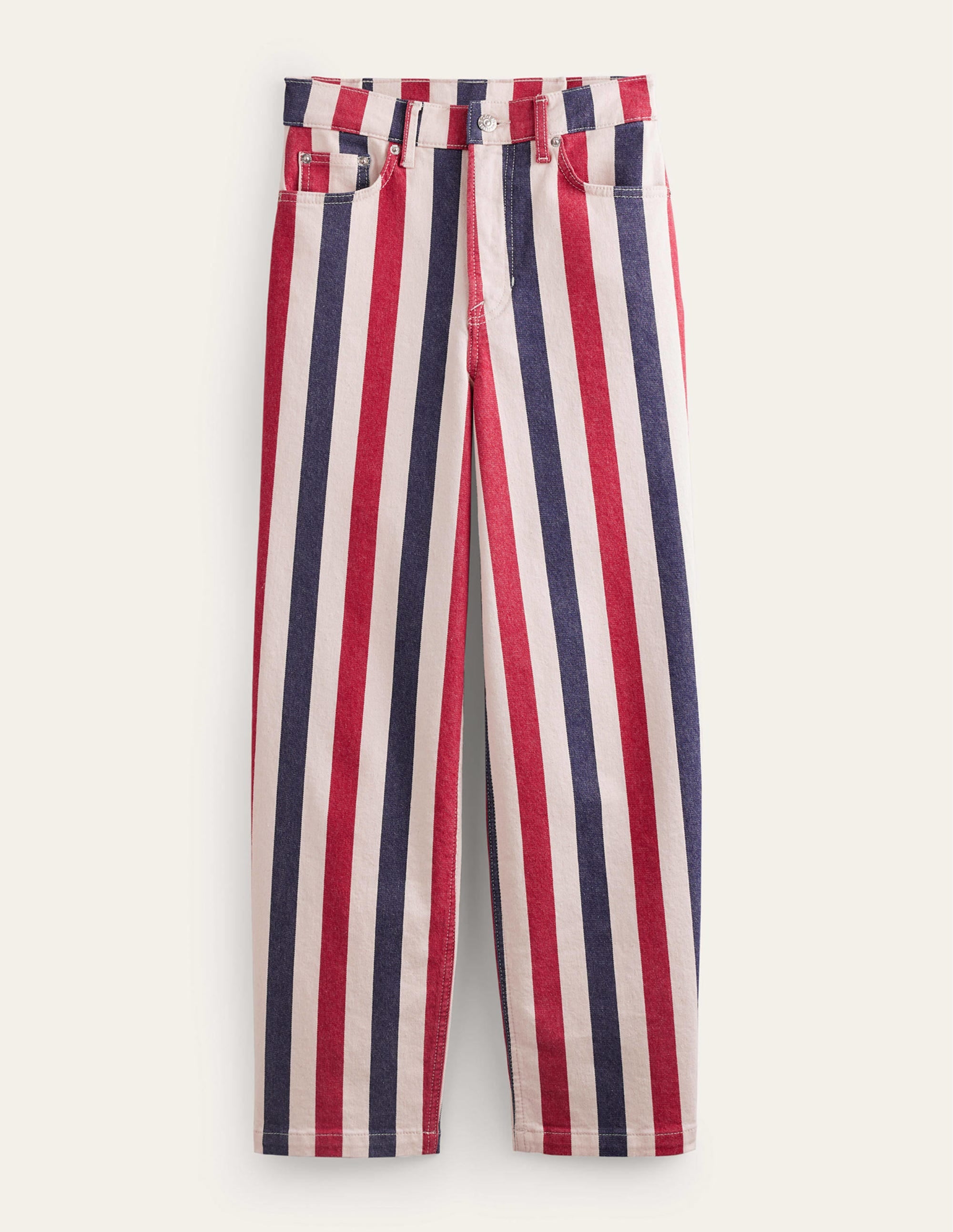 Striped Straight Jeans-Red/Blue Stripe - Image 7