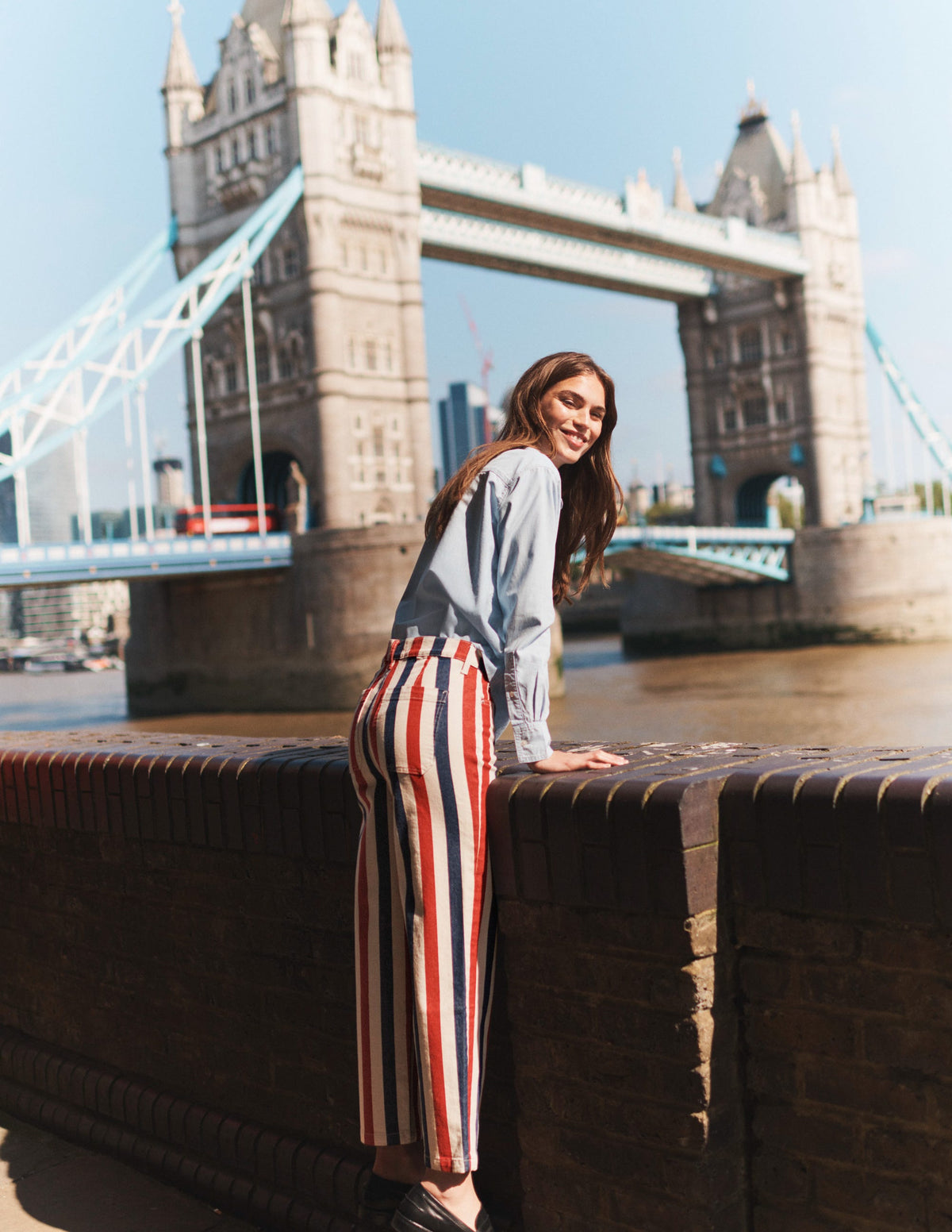 Striped Straight Jeans-Red/Blue Stripe-6