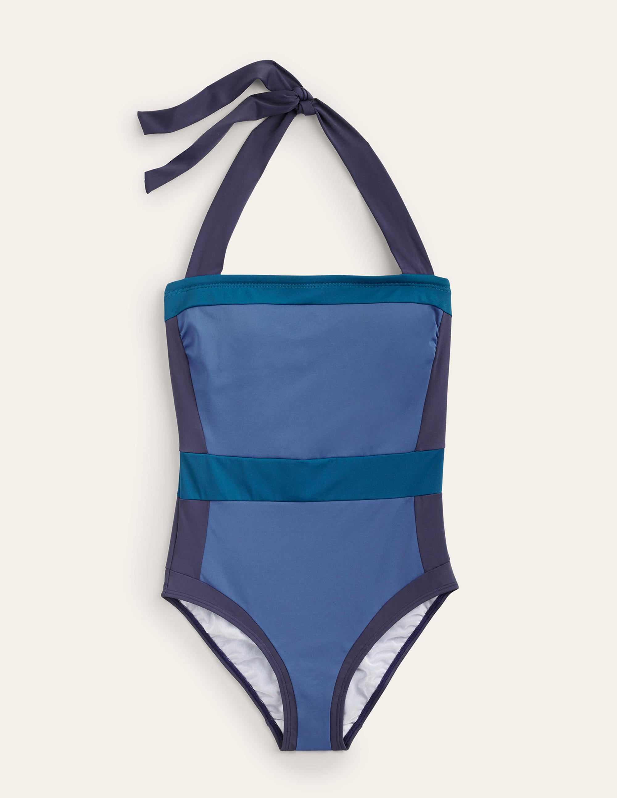 Santorini Halterneck Swimsuit-Globe, Midnight Colourblock - Image 5