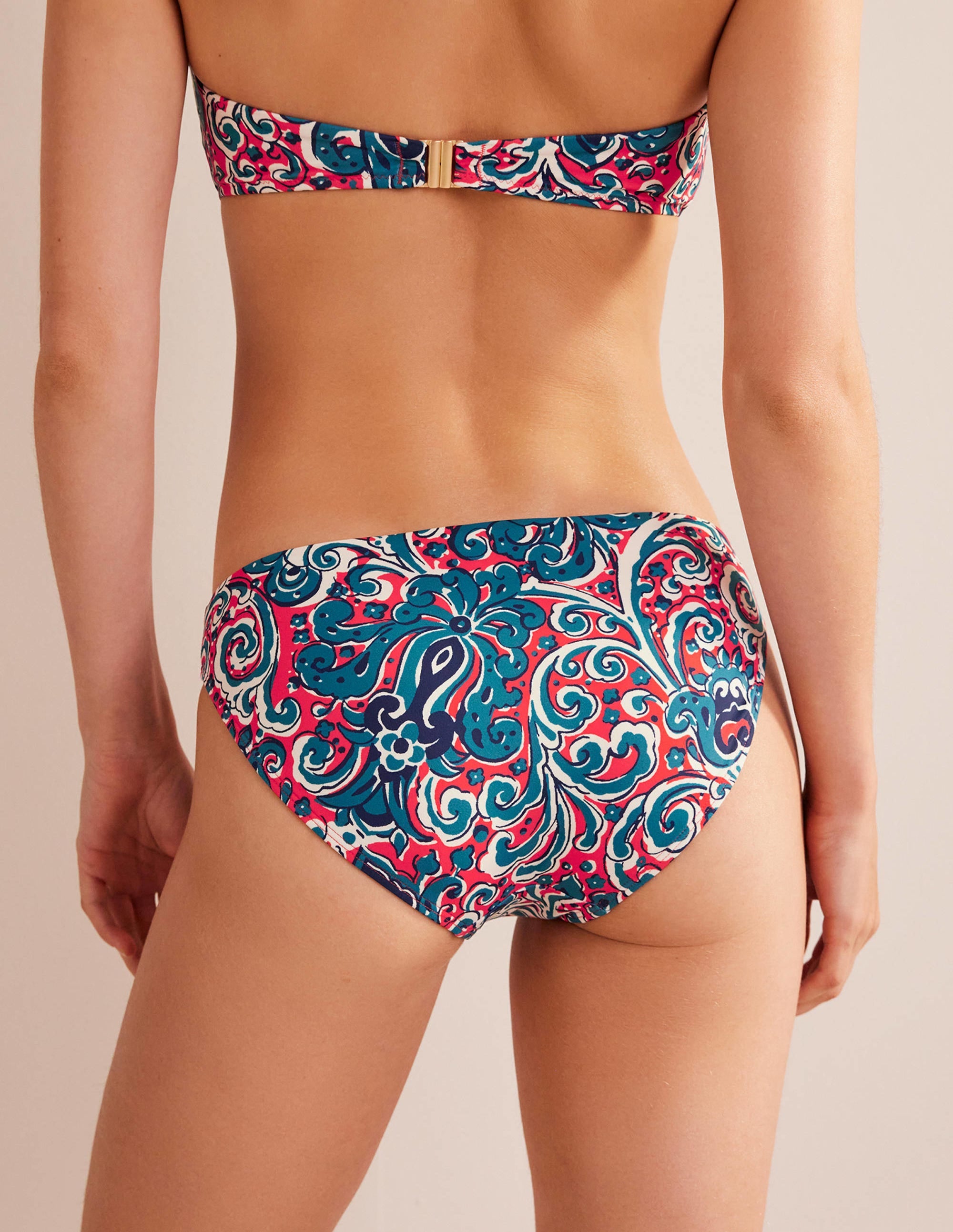 Classic Bikini Bottoms-Dahlia Red, Botanic Terrace - Image 3