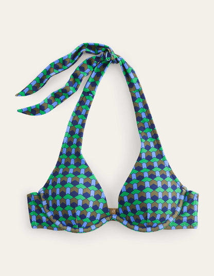 Enhancer Underwired Bikini Top-Bright Green, Multi Geo